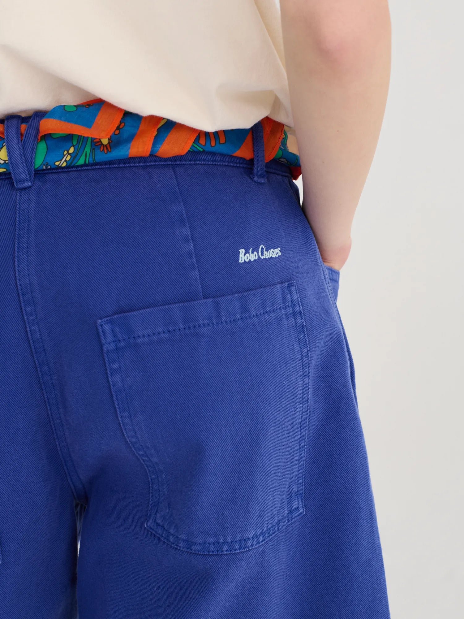 BOBO CHOSES Bermudas "Pleated twill" blue