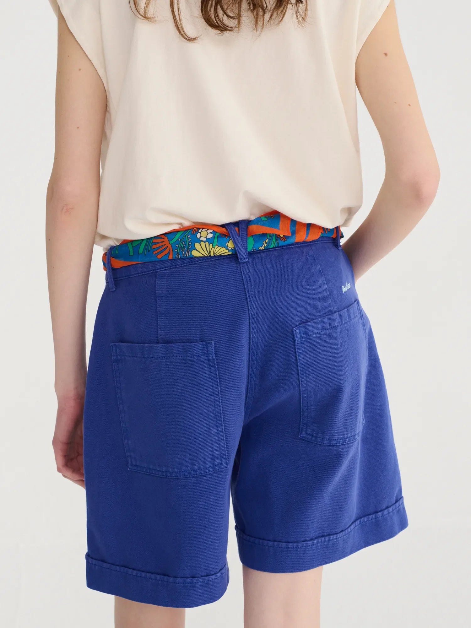 BOBO CHOSES Bermudas "Pleated twill" blue