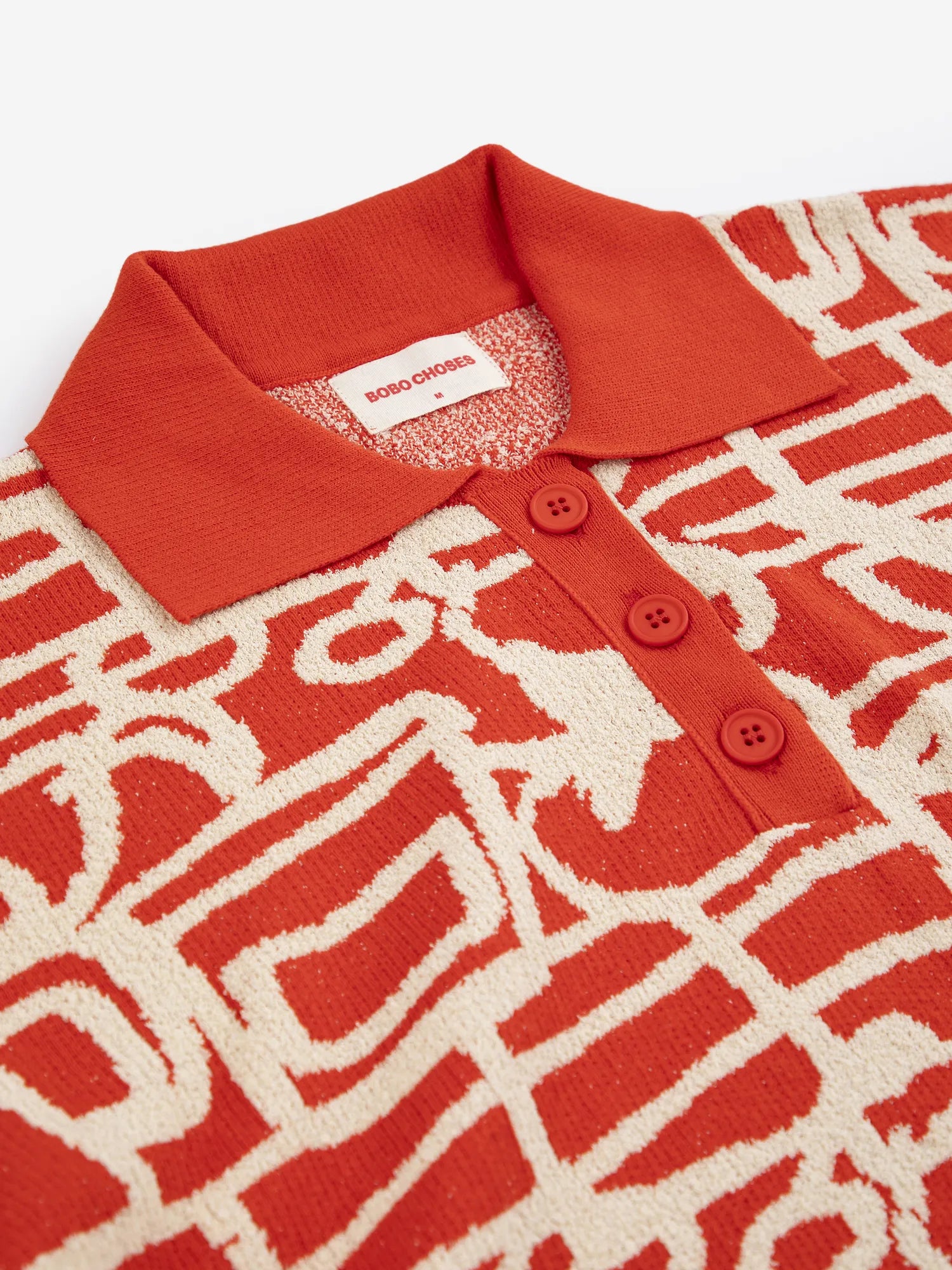 BOBO CHOSES knitted Polo red
