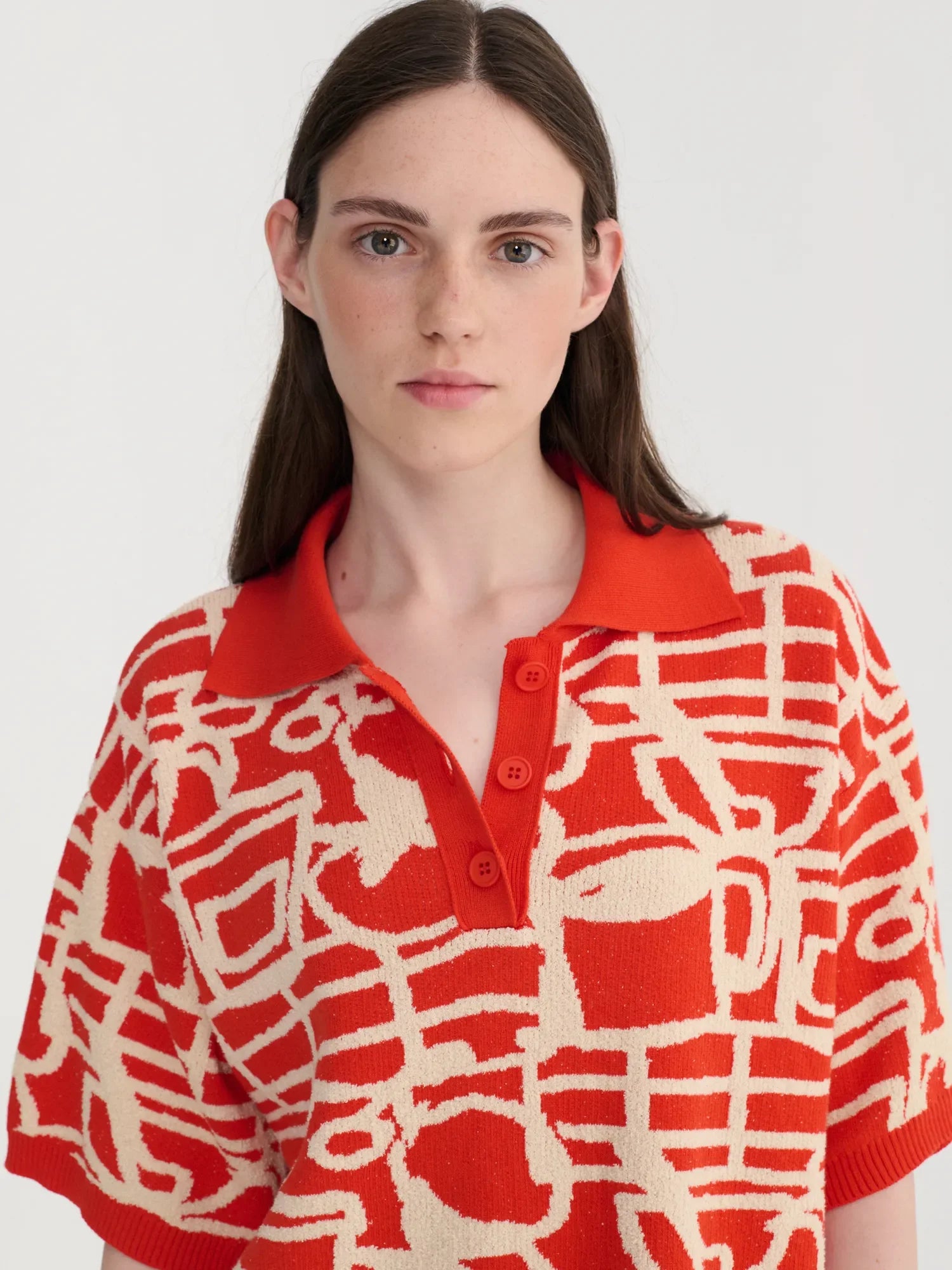 BOBO CHOSES knitted Polo red