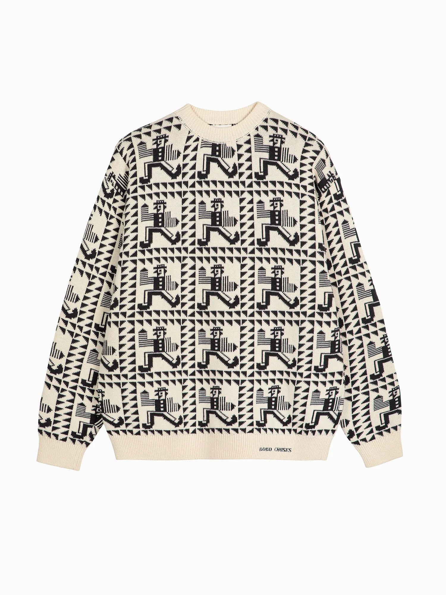 BOBO CHOSES Pullover "Mr. Pencil" offwhite
