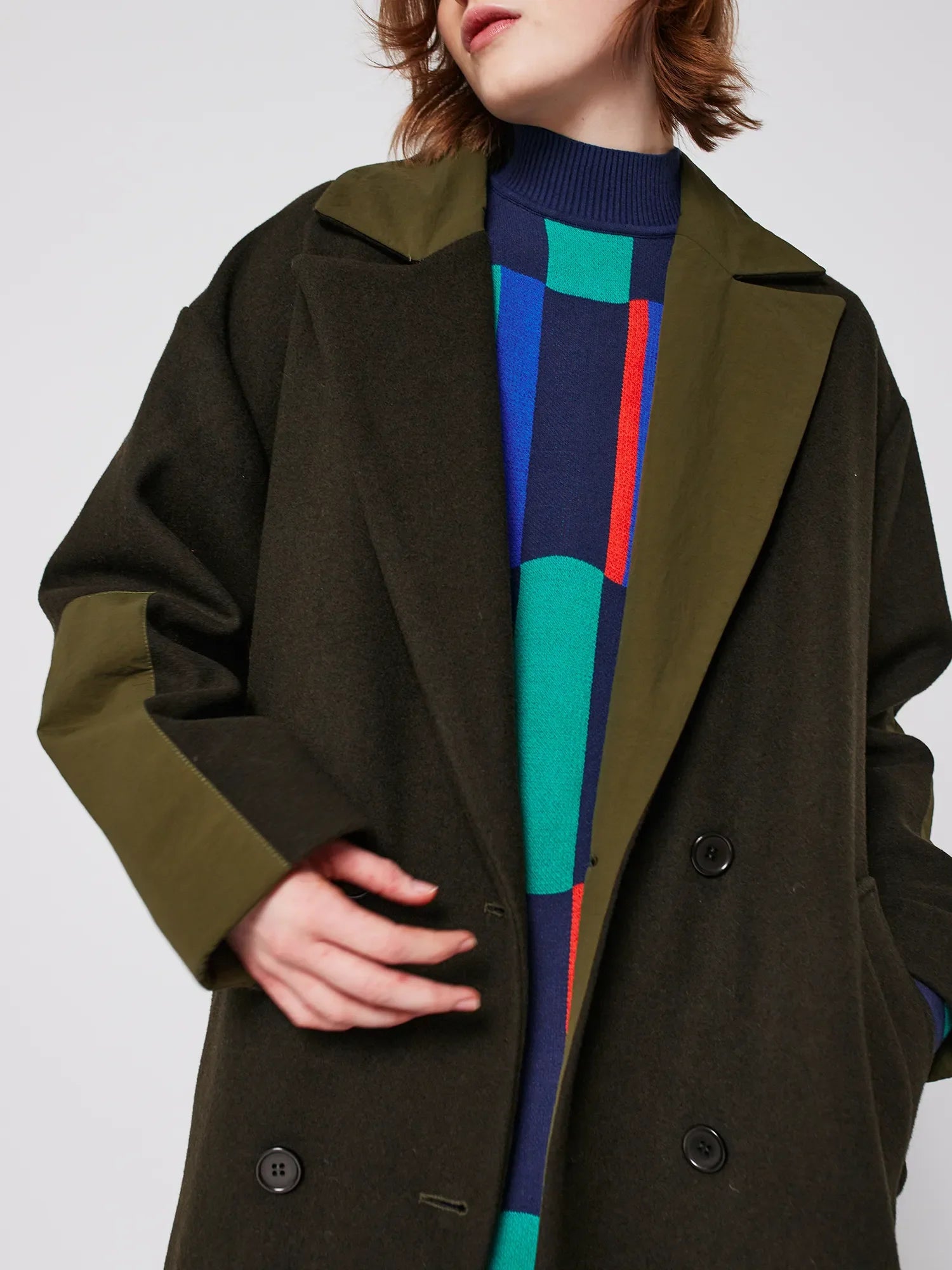 BOBO CHOSES Coat "Wool blend" khaki