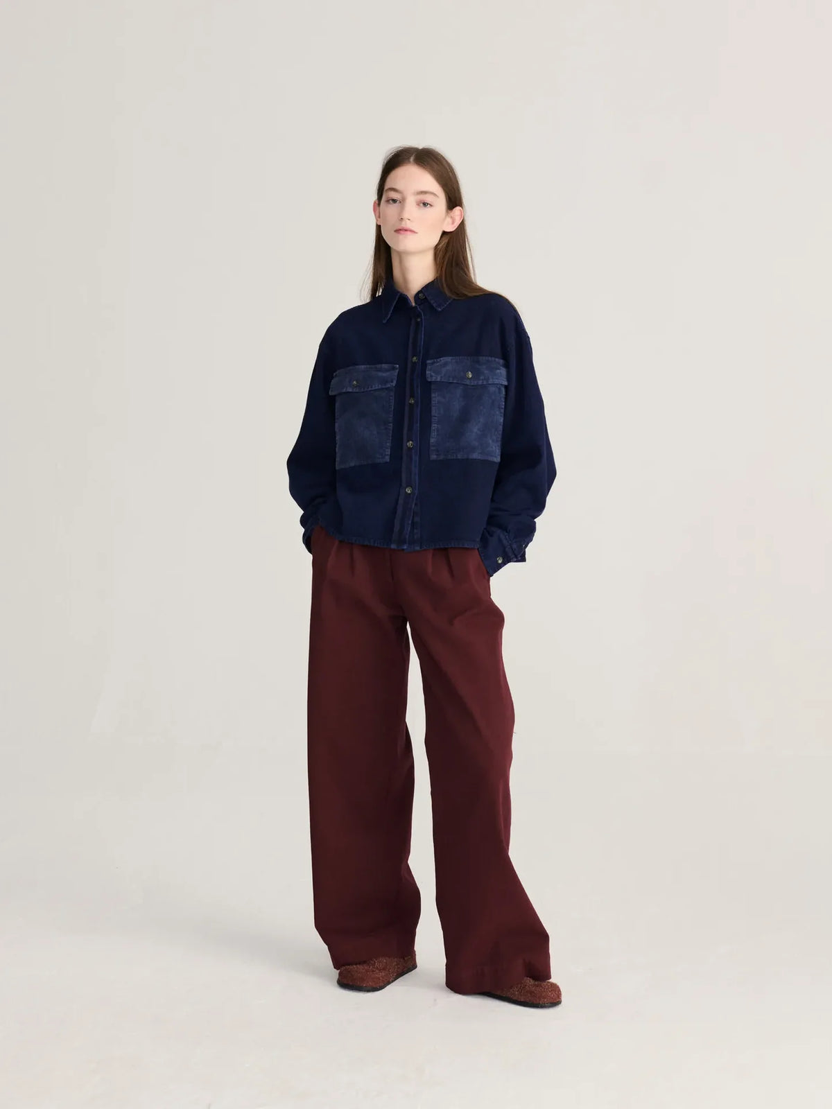BOBO CHOSES Shirt "Corduroy pockets" blue