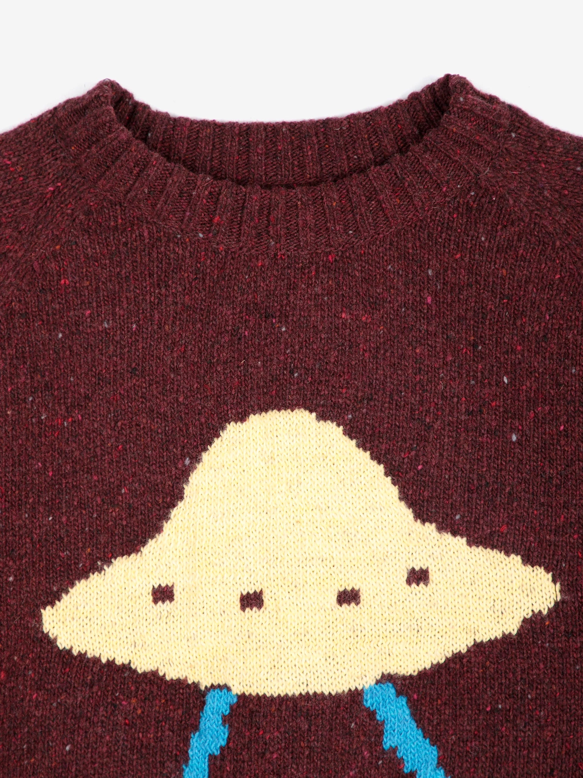 BOBO CHOSES Pullover "Pixel abduction" burgundy
