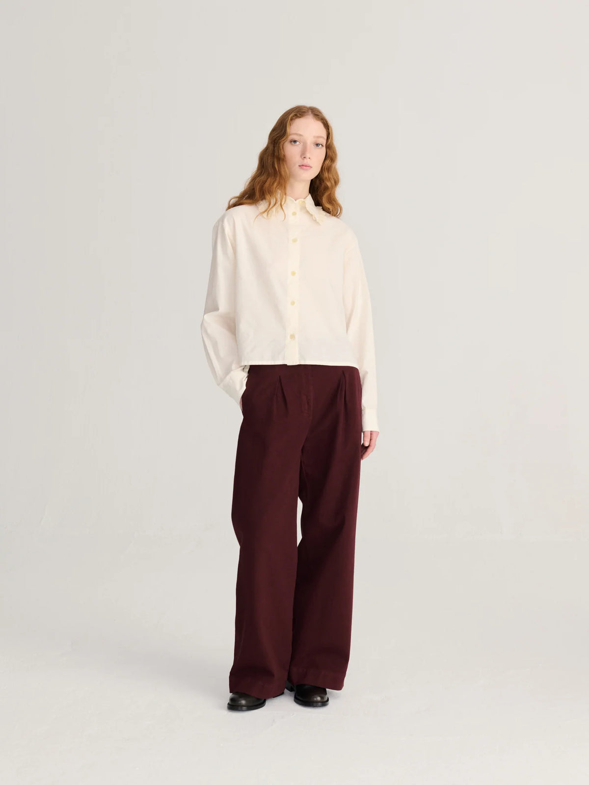 BOBO CHOSES Pants "Pleated twill" brown