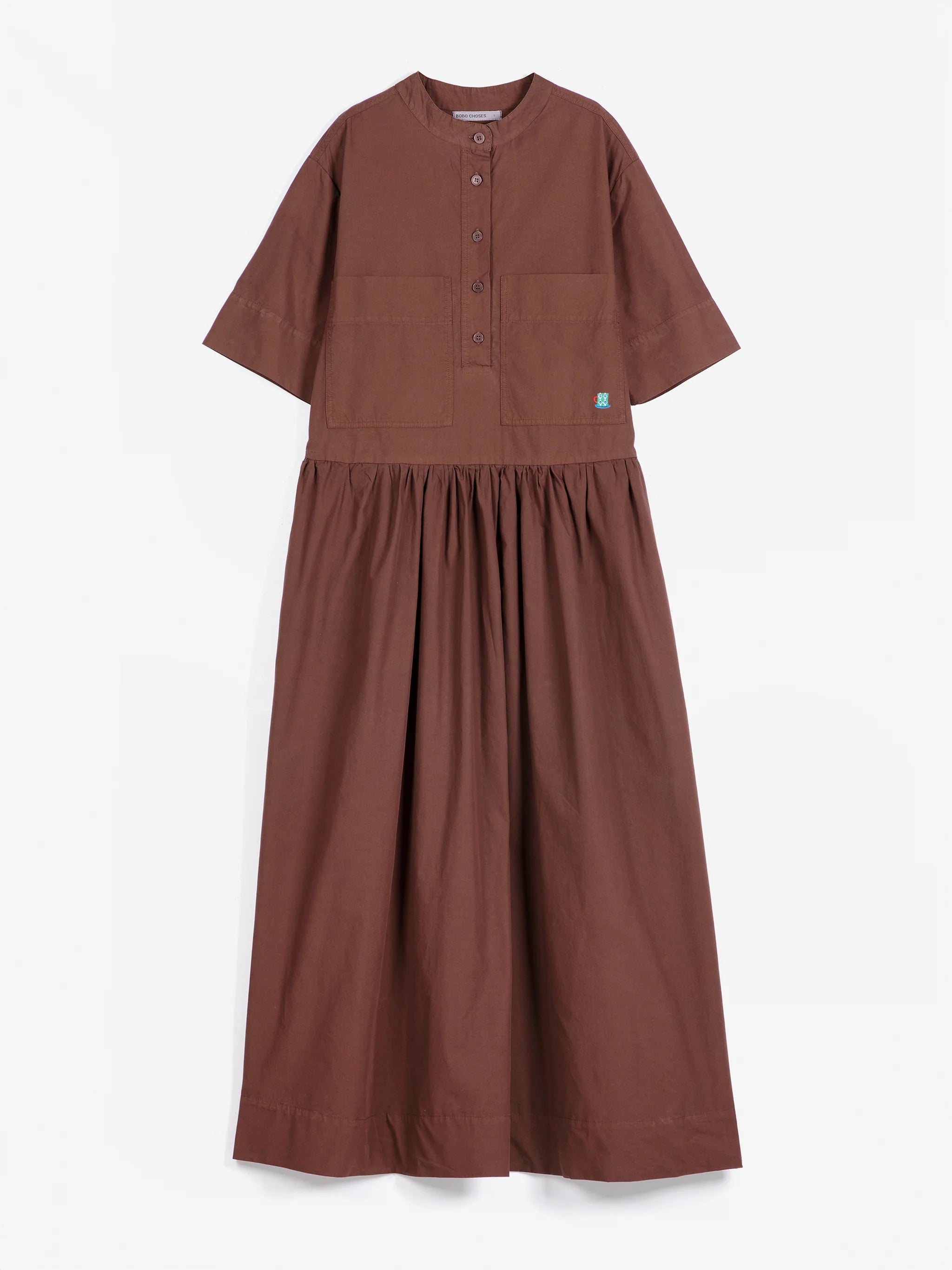 BOBO CHOSES Dress "Monster mug" dark brown