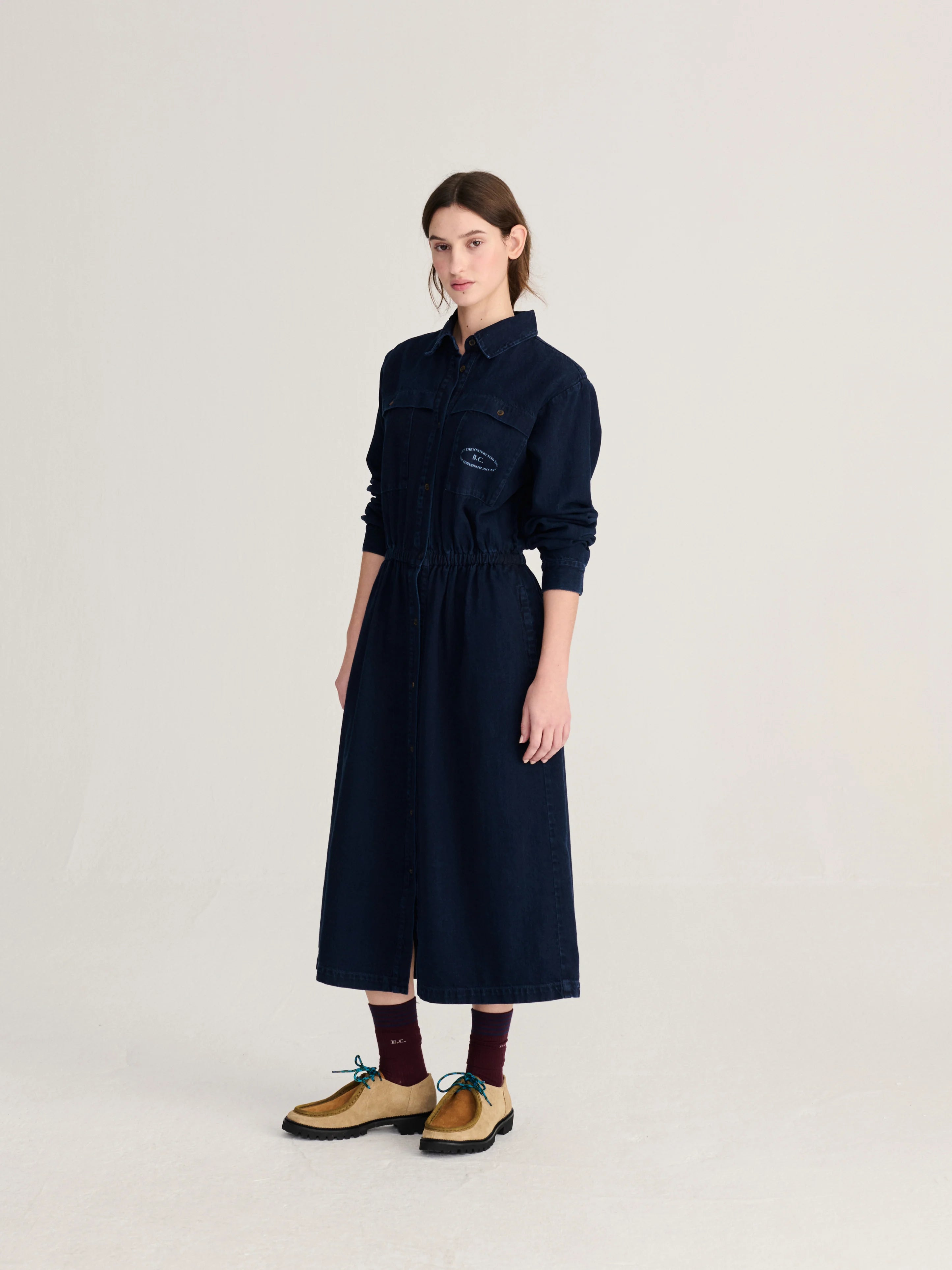 BOBO CHOSES Dress "Light denim" navy blue