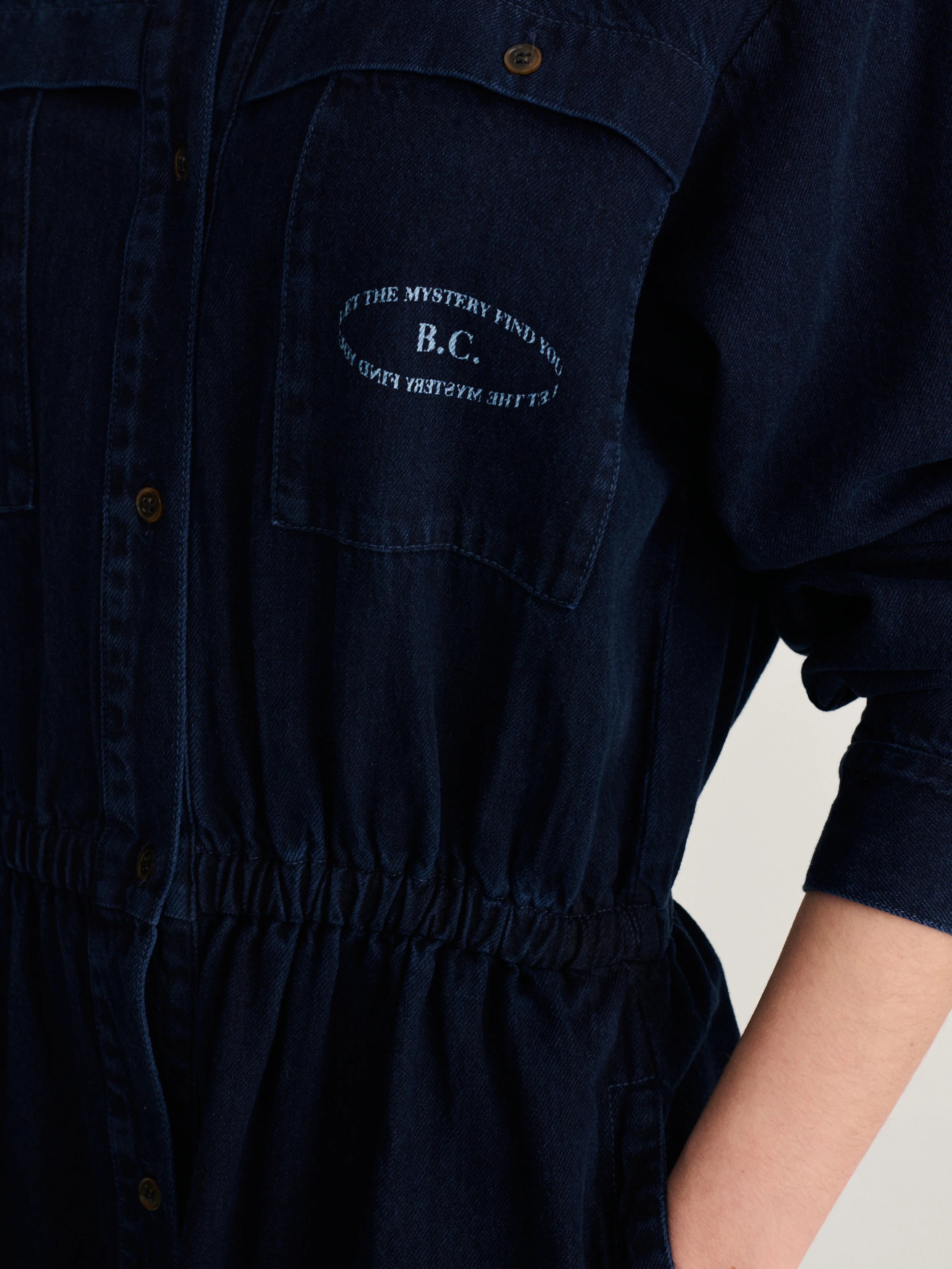 BOBO CHOSES Dress "Light denim" navy blue
