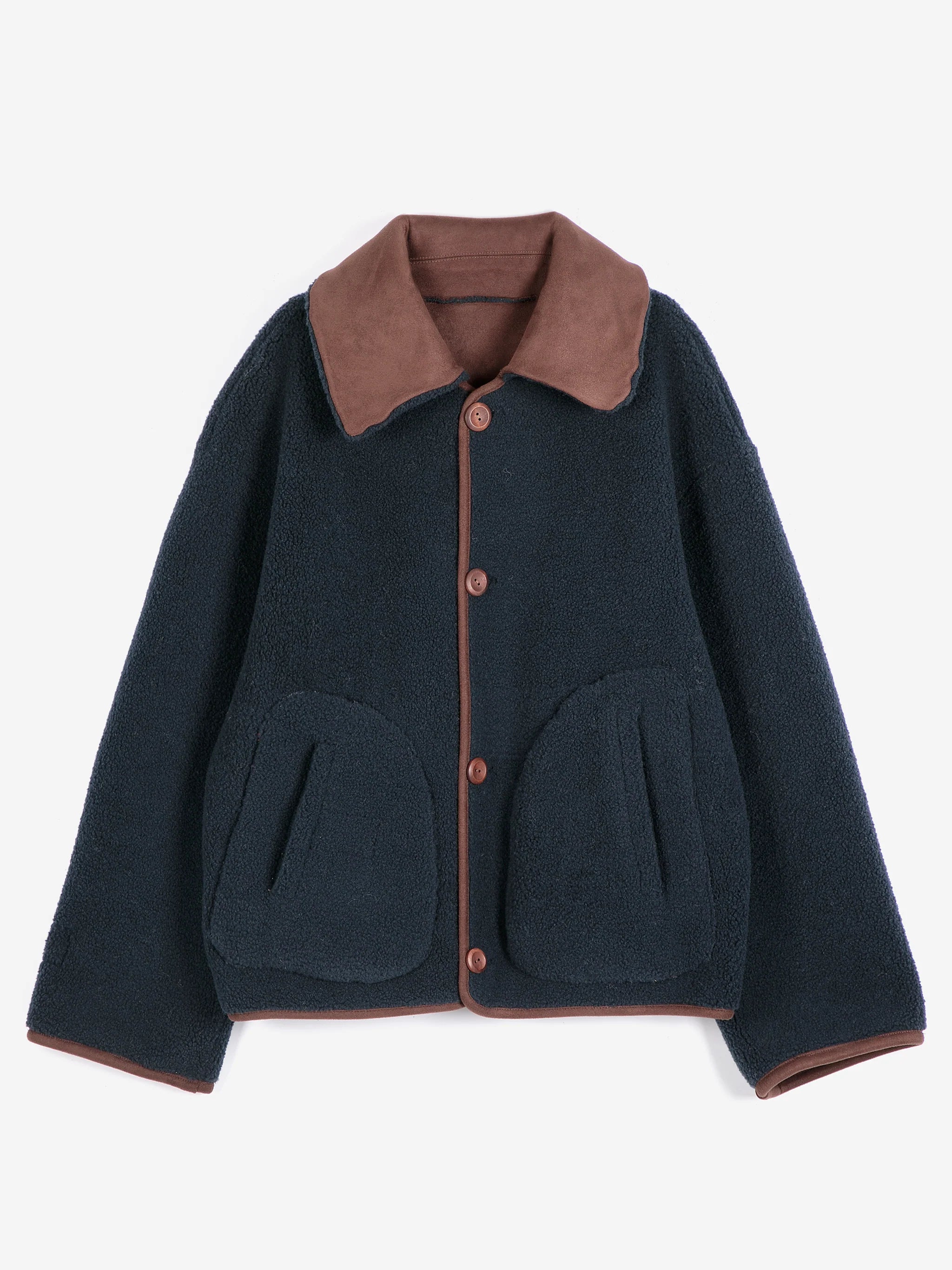 BOBO CHOSES Jacket "Soft Sherpa" dark brown