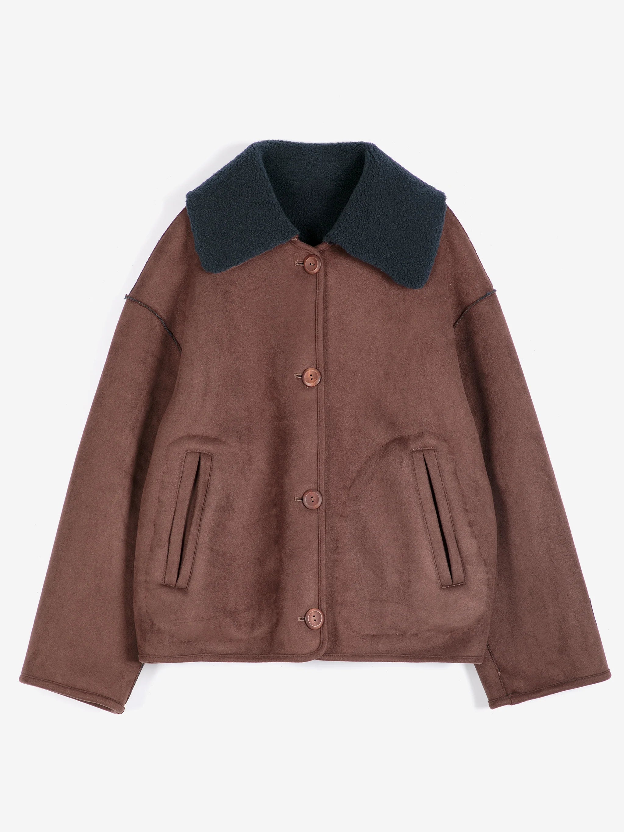 BOBO CHOSES Jacket "Soft Sherpa" dark brown