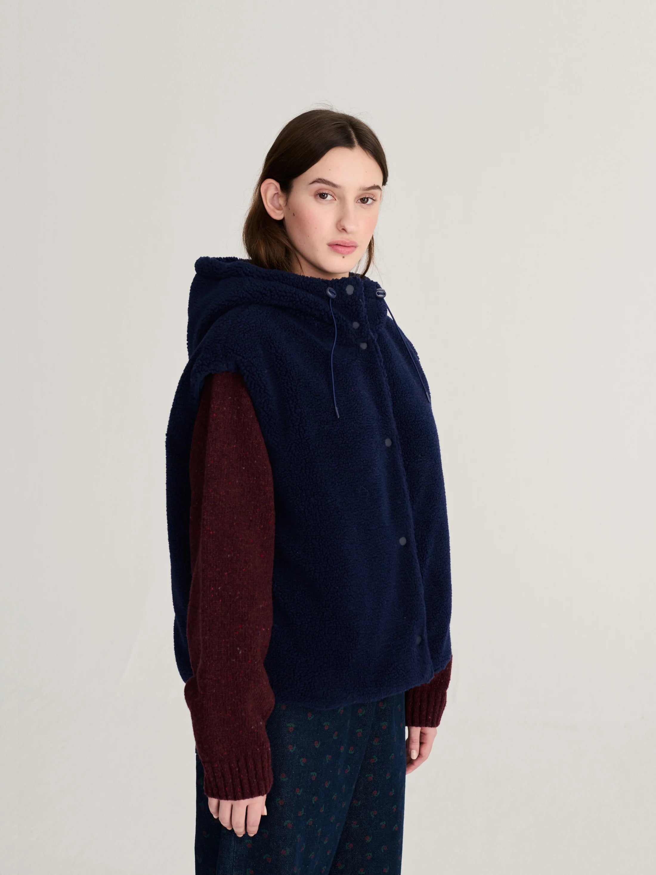 BOBO CHOSES Vest "Reversible" navy blue