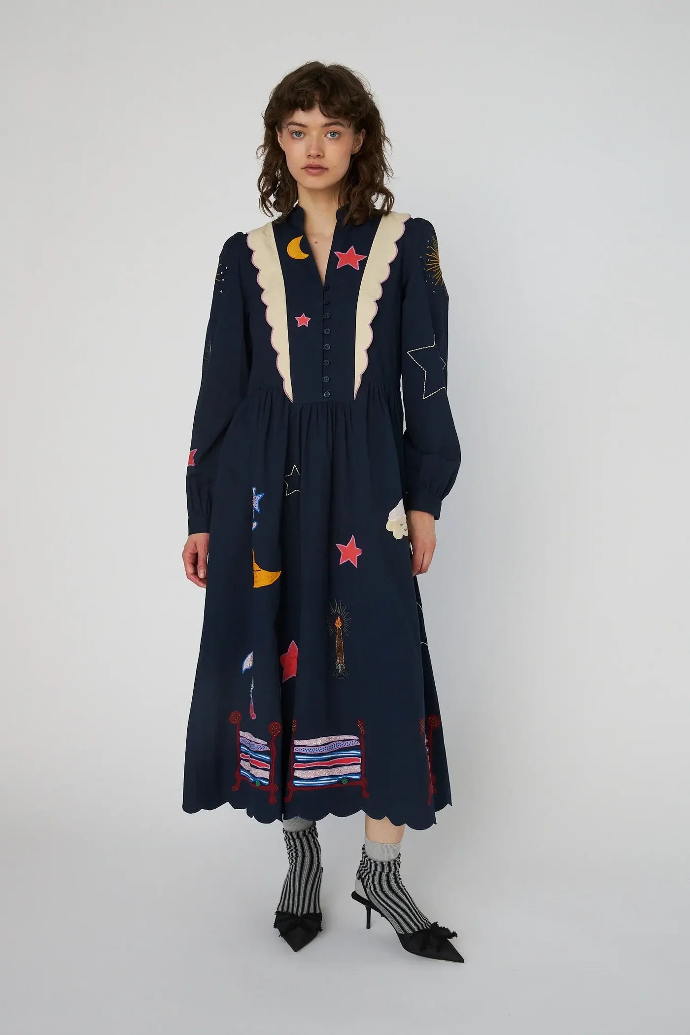 STELLA NOVA Dress "Bead embellished" navy