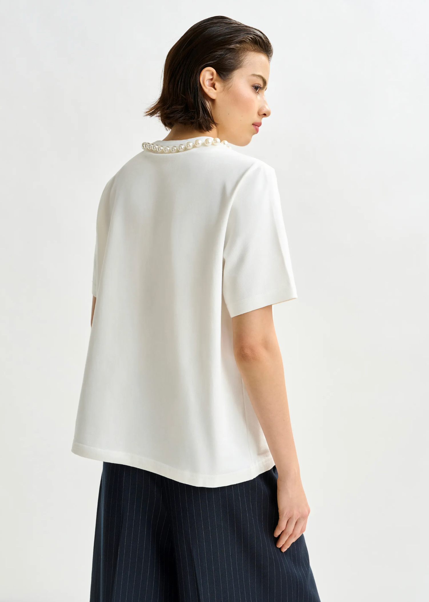 ESSENTIEL ANTWERP T-Shirt "Isos" white/red