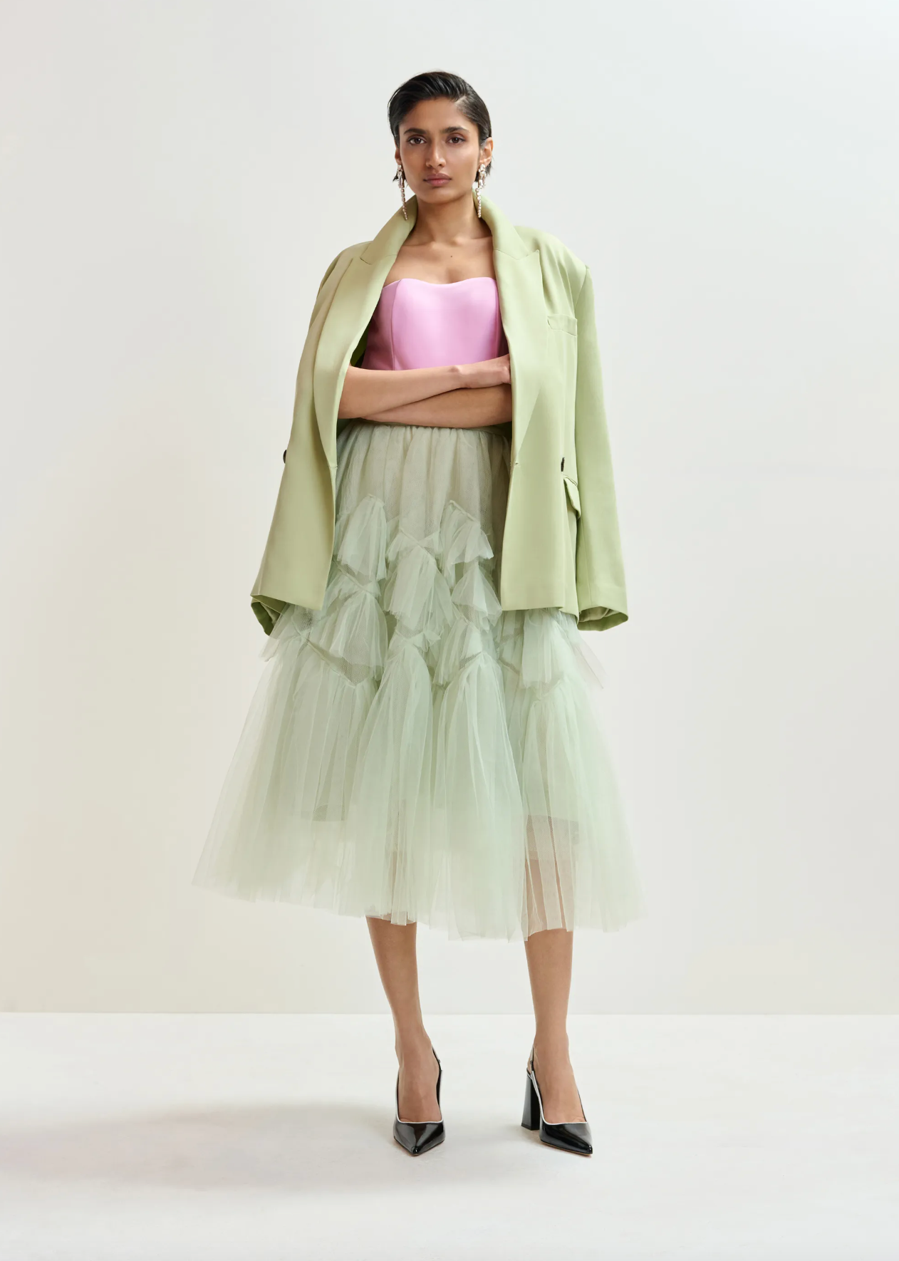 ESSENTIEL ANTWERP Skirt "Jacie" basil smash