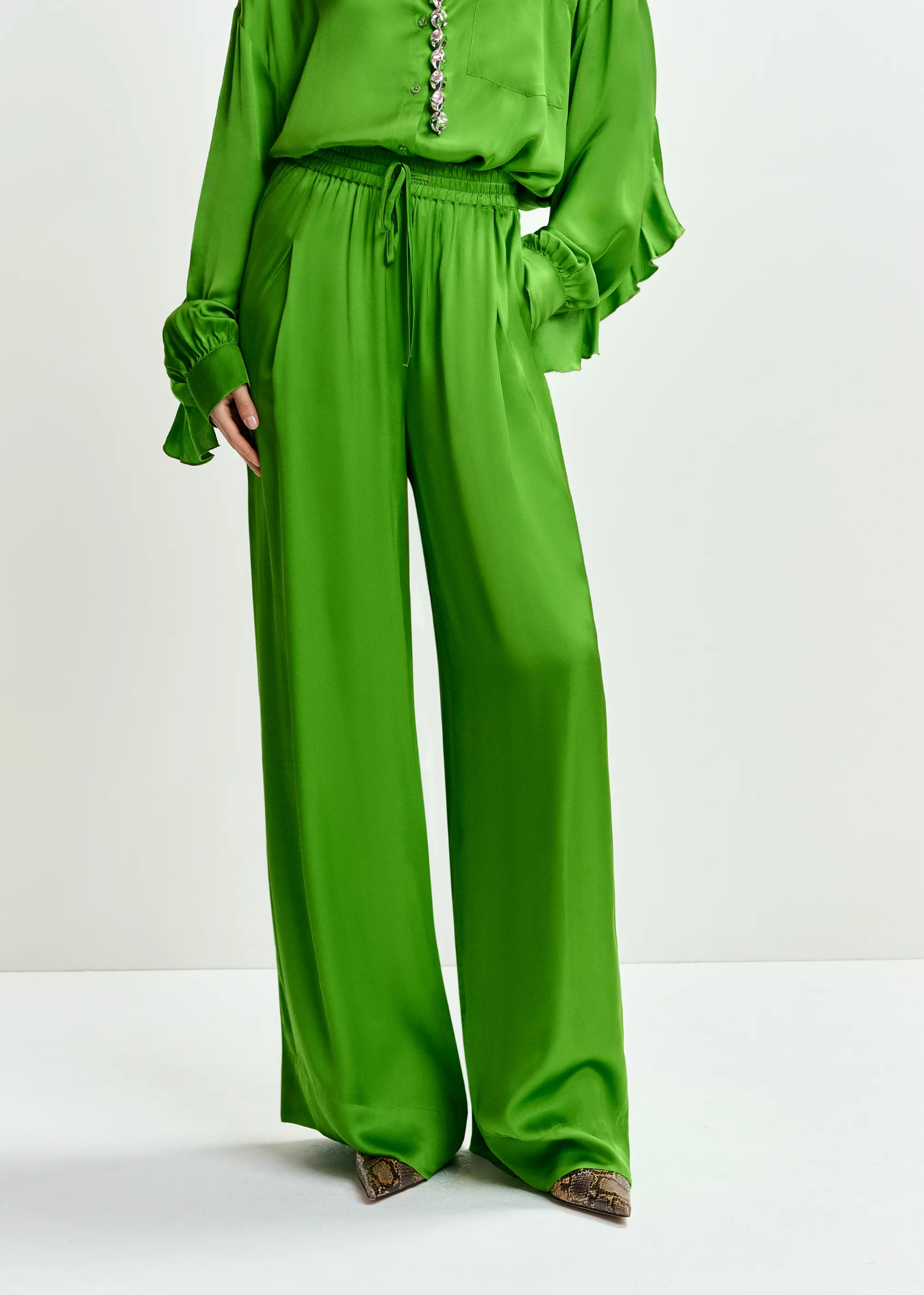ESSENTIEL ANTWERP Pants "Julissa" spirulina green