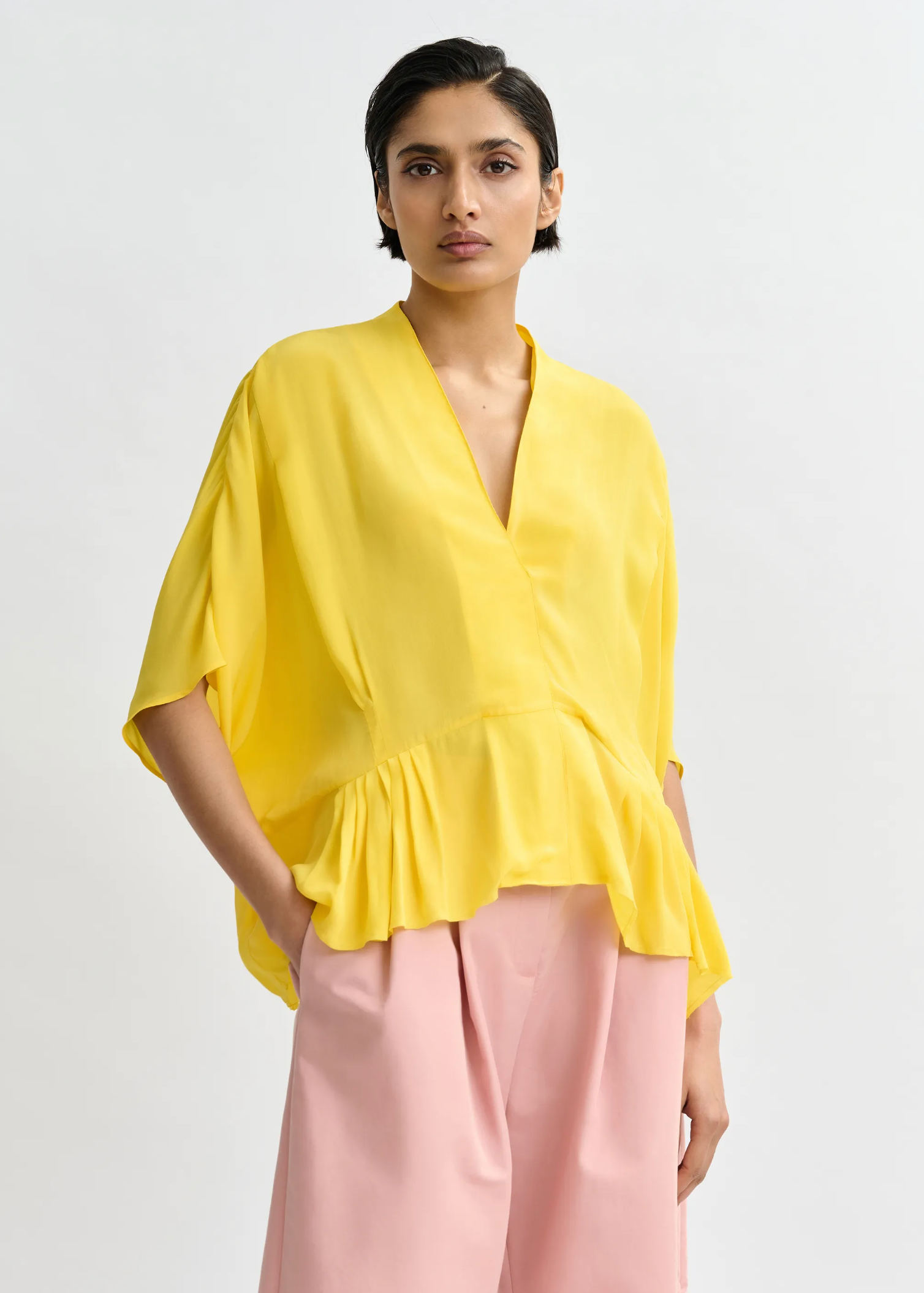 ESSENTIEL ANTWERP Shirt "Jacaranda" lemon squeeze