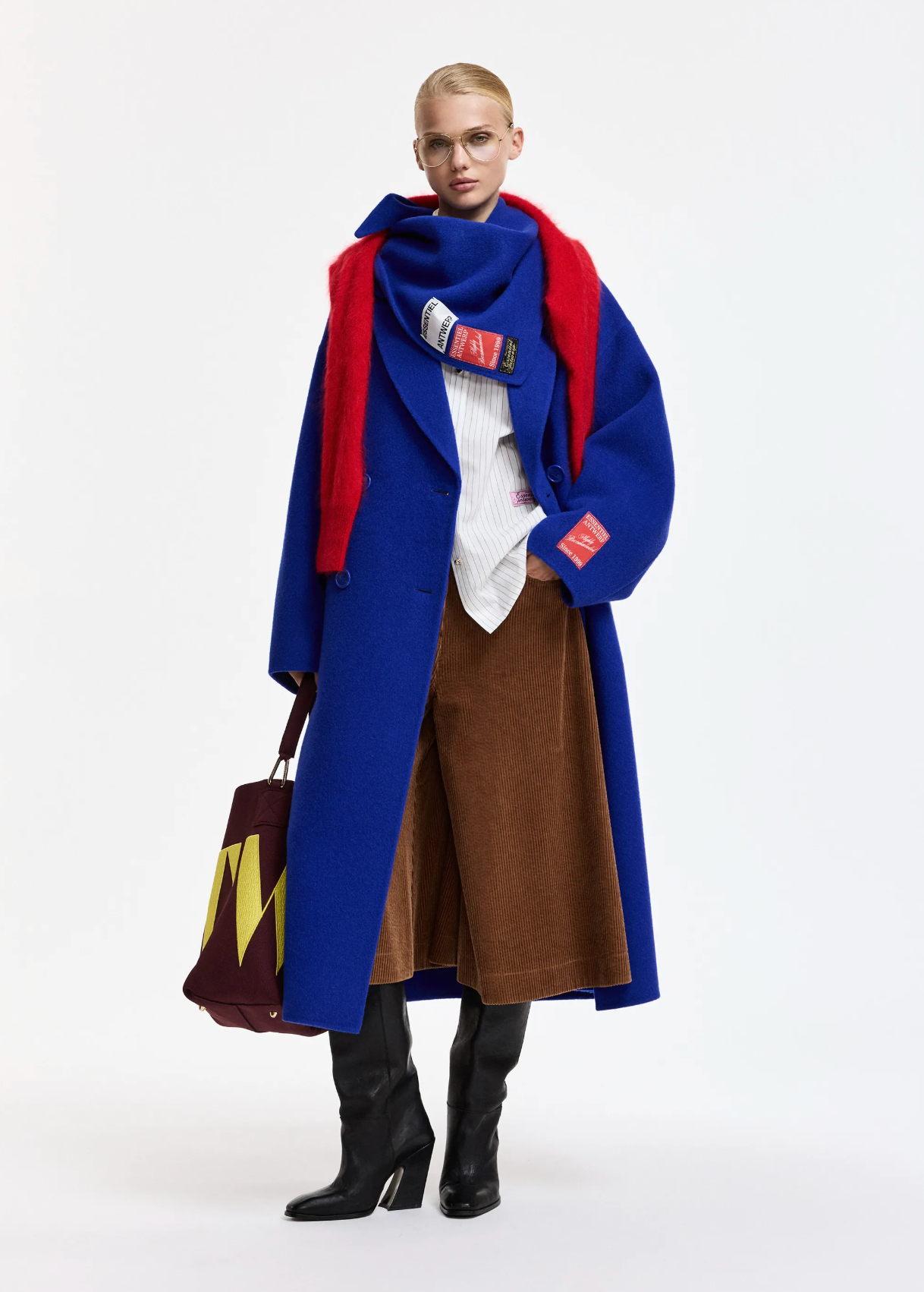 ESSENTIEL ANTWERP Coat "Kelp" indigo ink