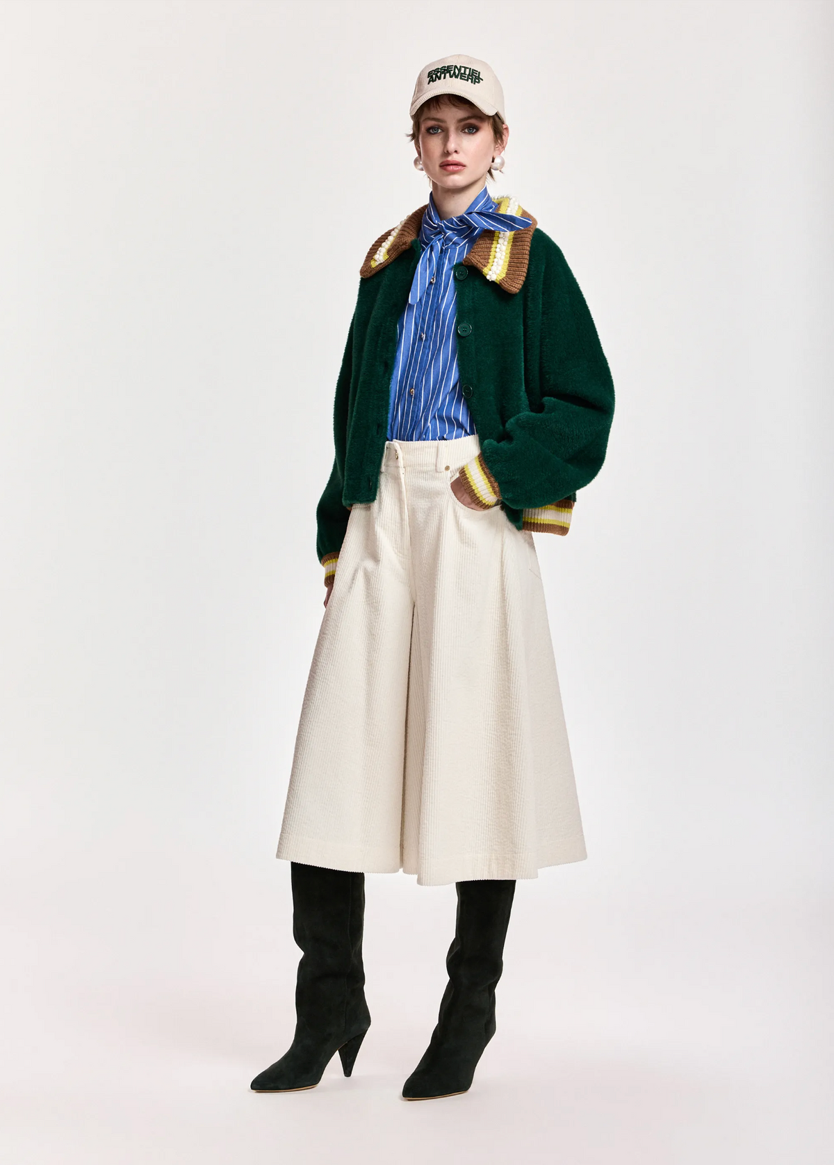 ESSENTIEL ANTWERP Cardigan "Kamore" forest whisper
