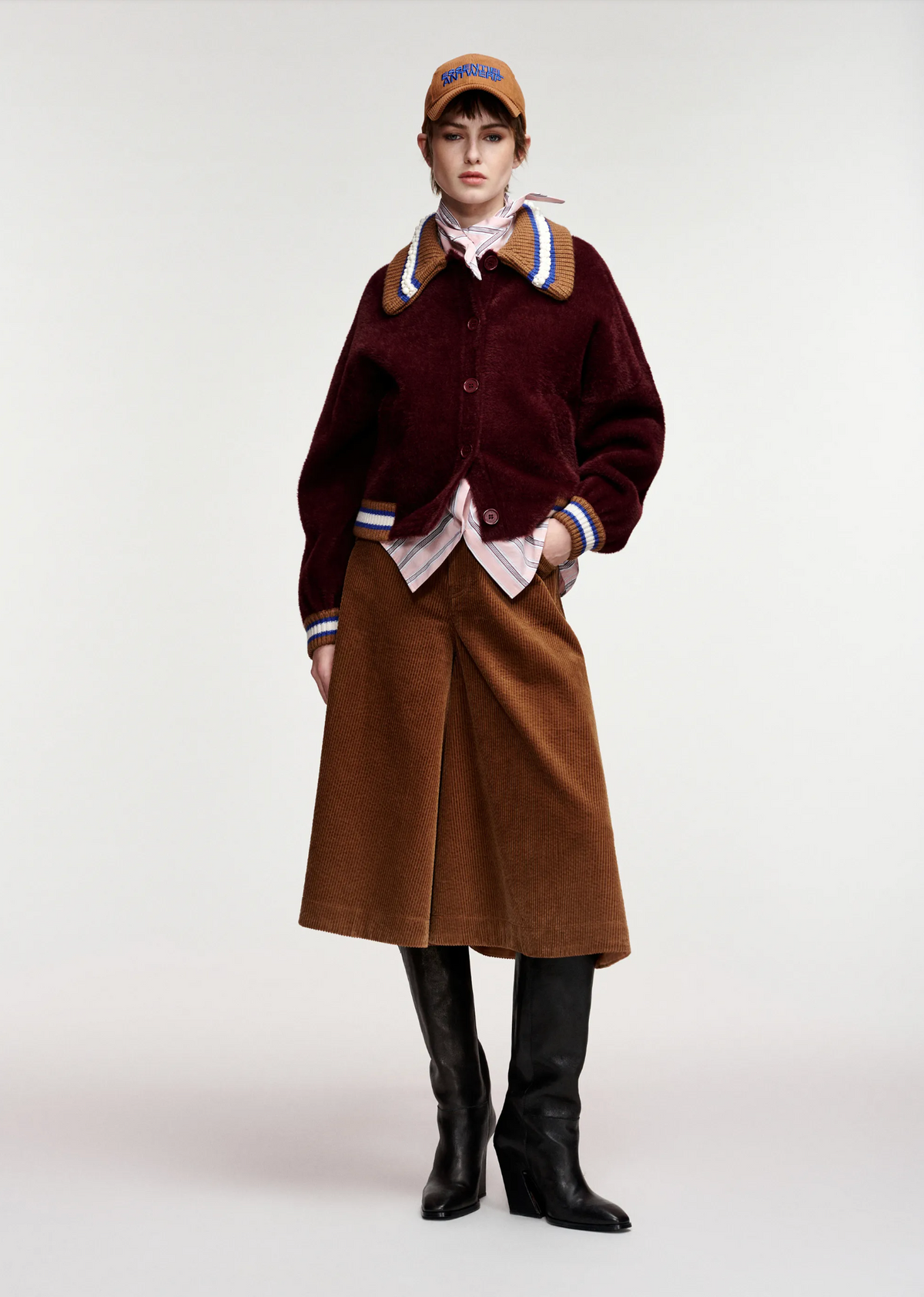 ESSENTIEL ANTWERP Cardigan "Kamore" wine not