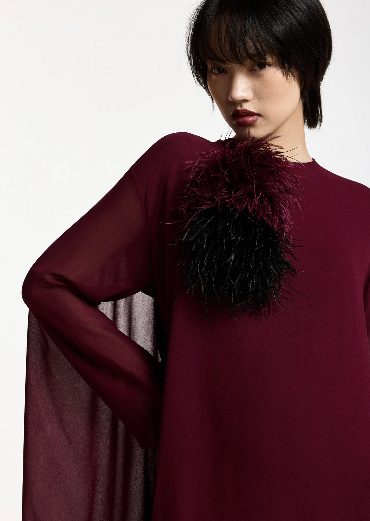 ESSENTIEL ANTWERP Dress "Kaydence" burgundy