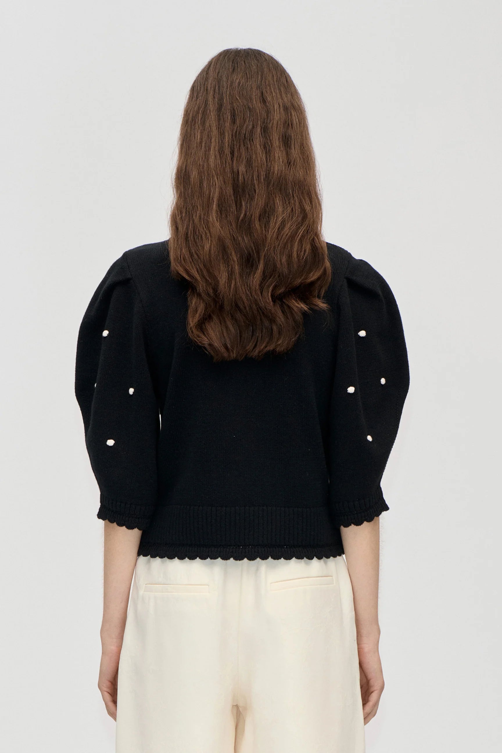 STINE GOYA Polo Cardigan "Midnight bobbles"