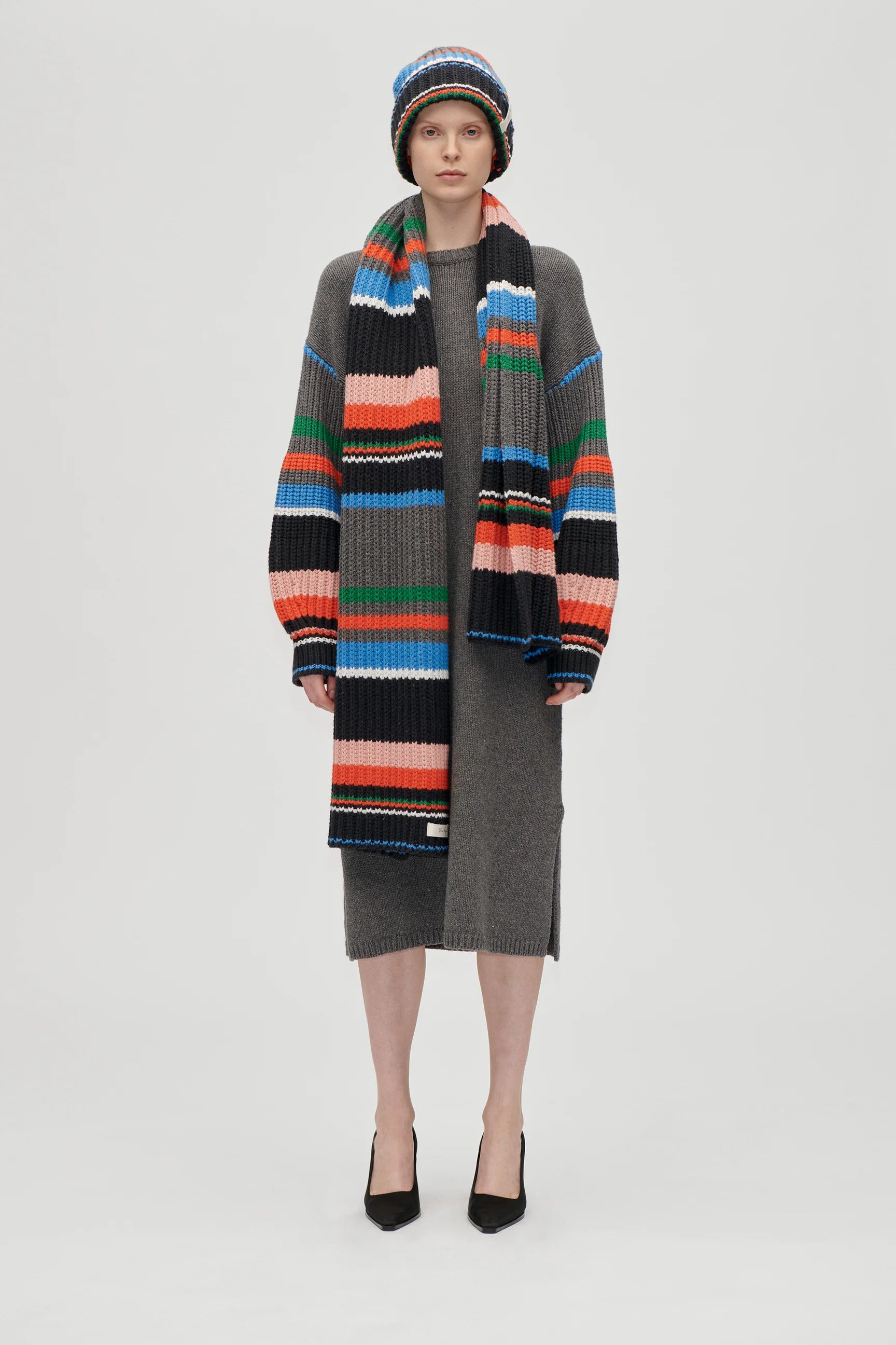 STINE GOYA Dress "Chunky cotton" grey