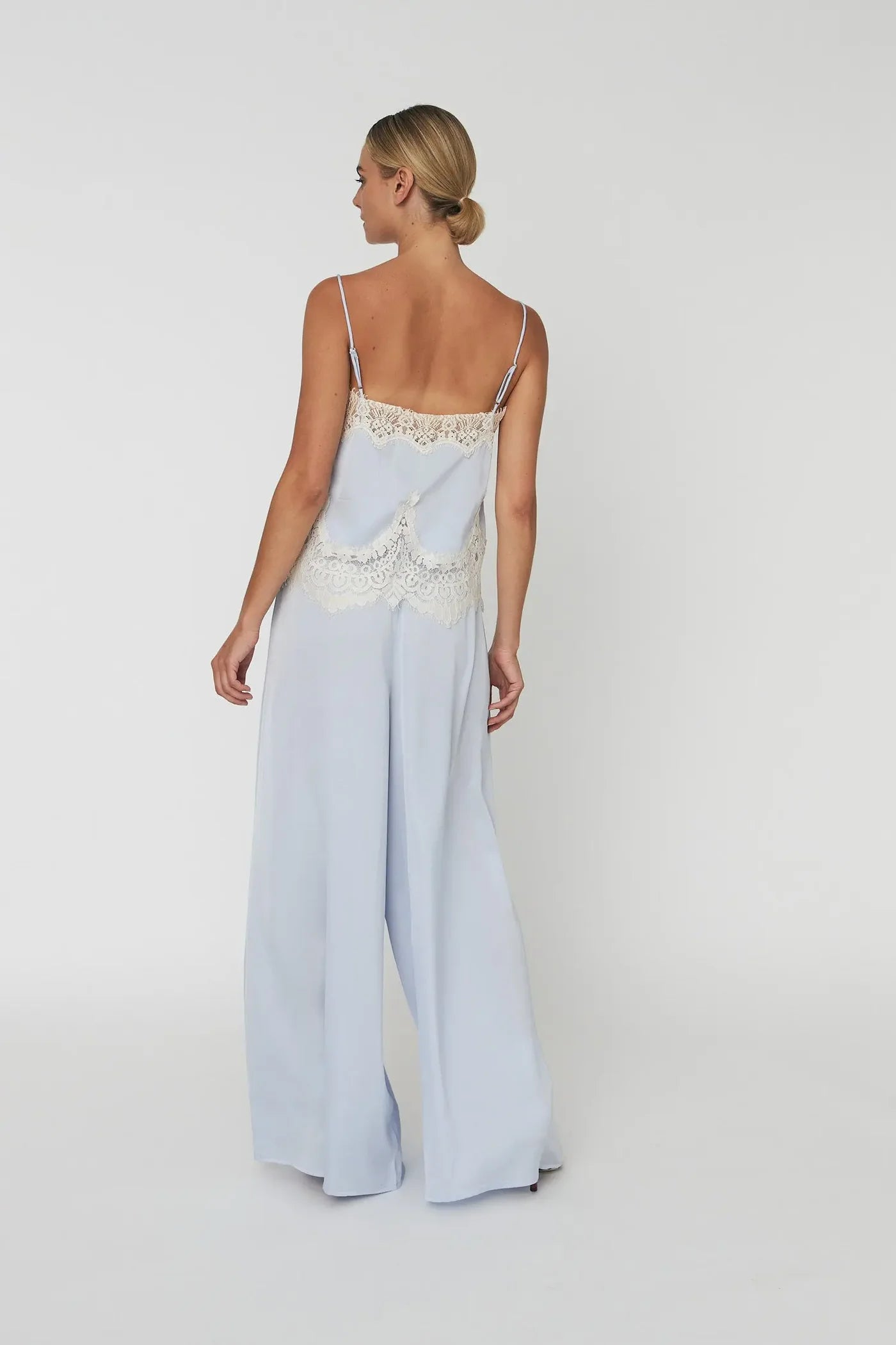 STELLA NOVA Lace Top dust blue