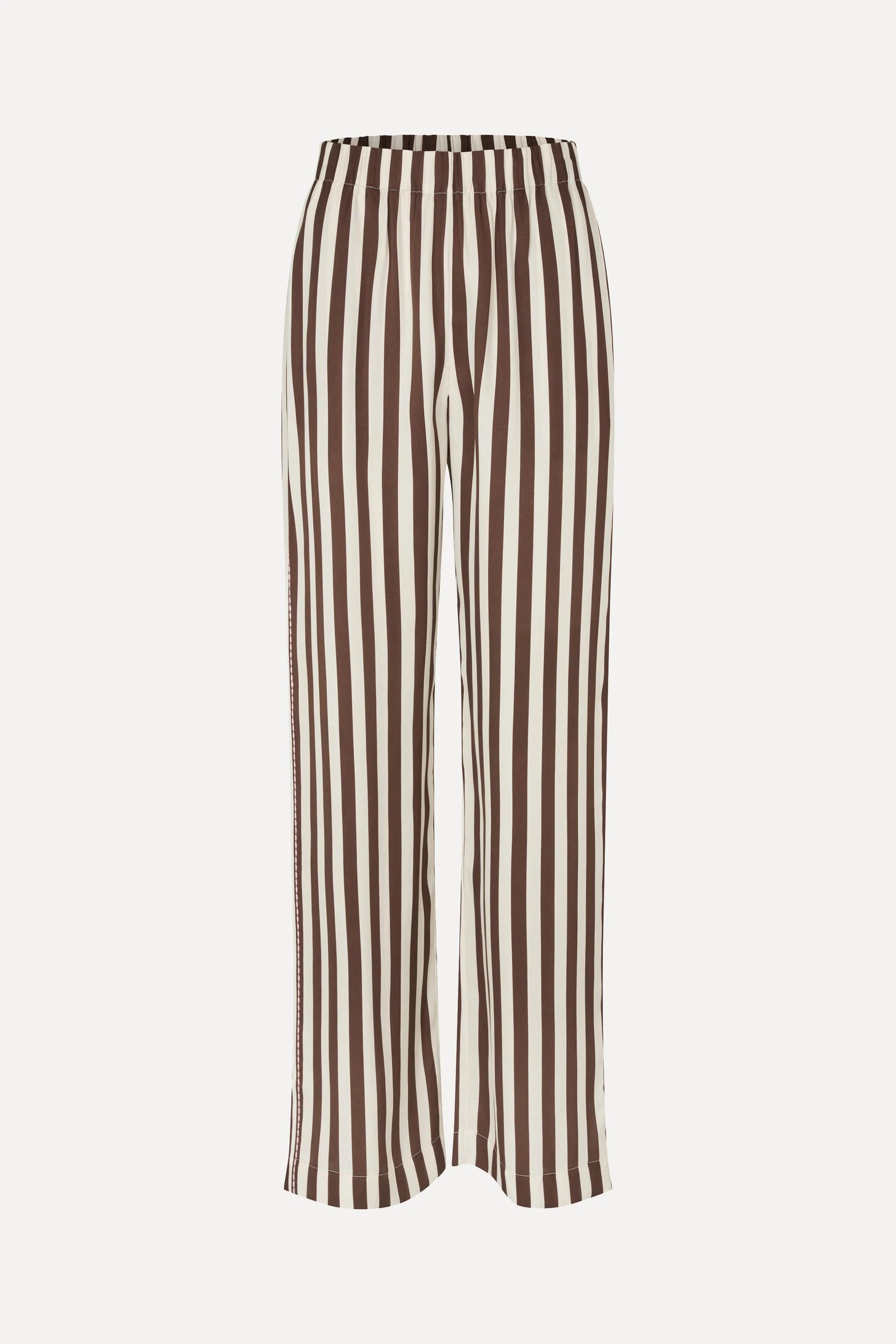 STINE GOYA Pants "ivory stripes" offwhite darkbrown