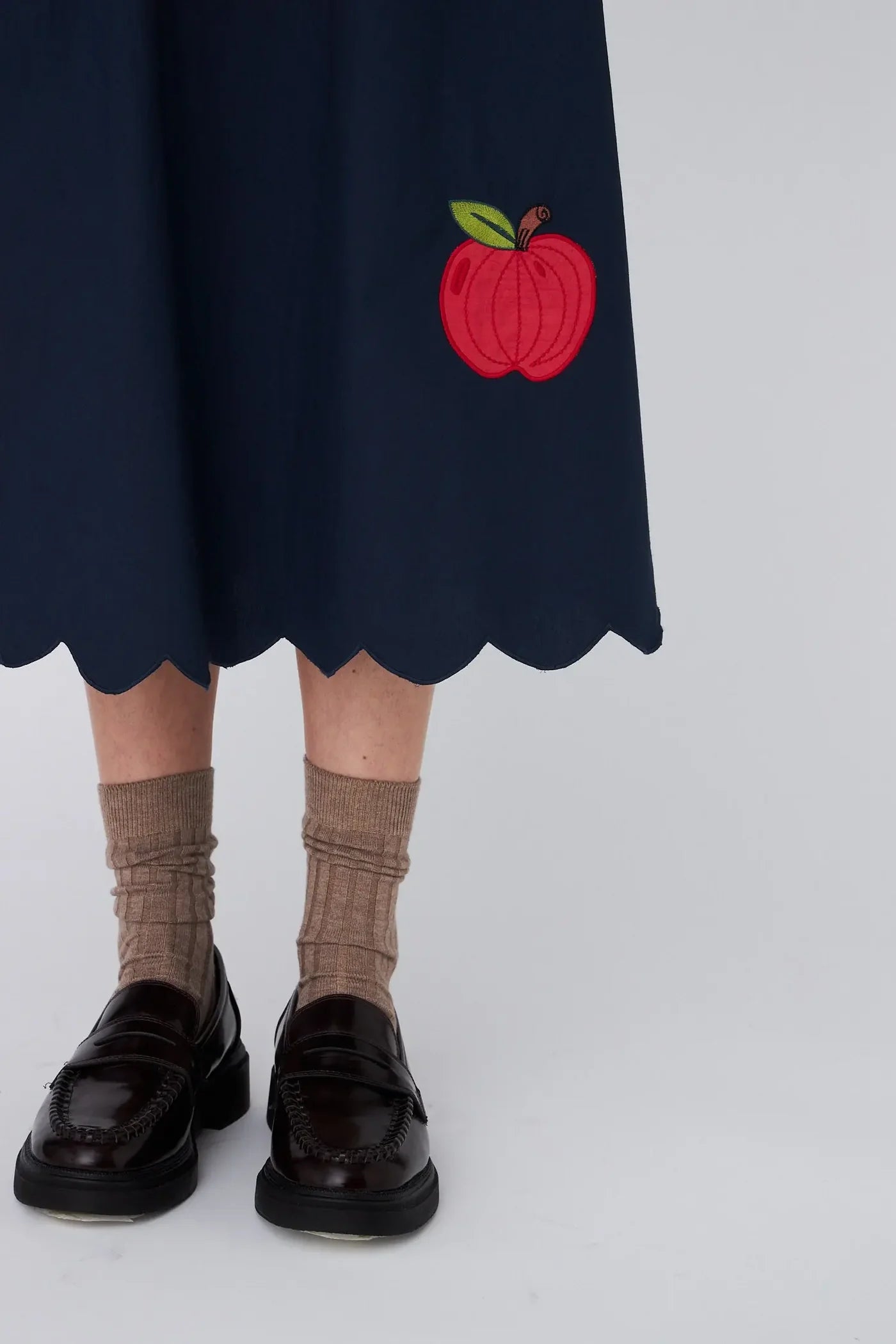 STELLA NOVA Embroidered cotton midi dress