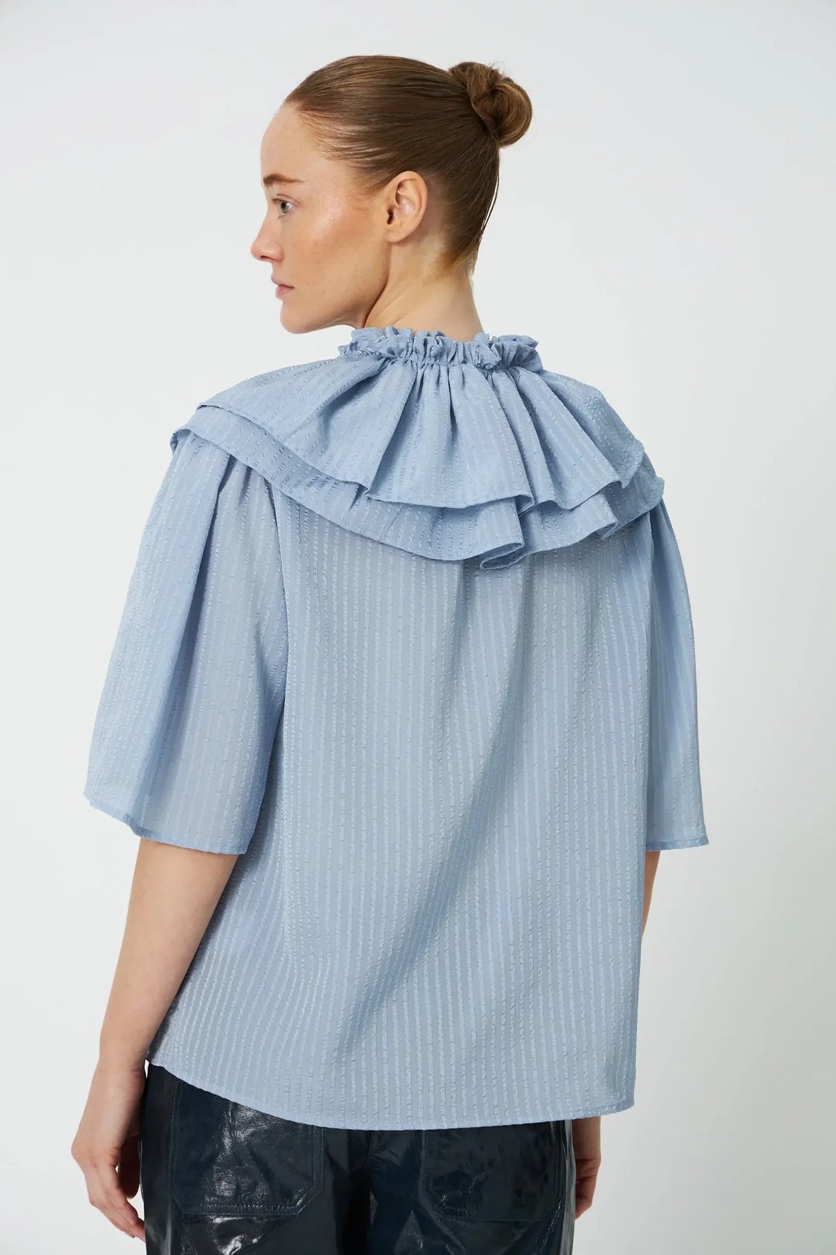 STELLA NOVA Blouse "Frill" dowe blue