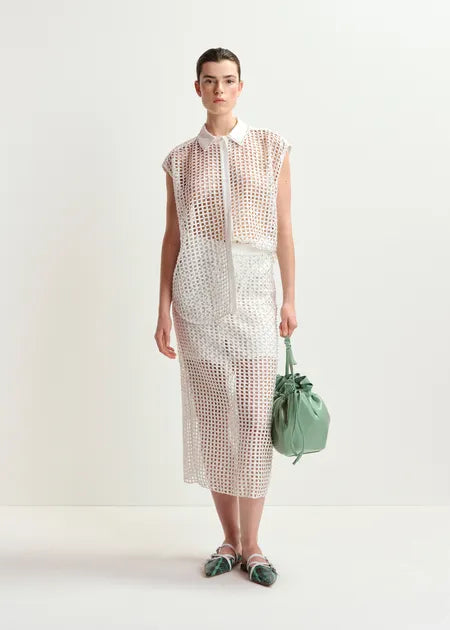 Essentiel Antwerp Skirt HANDKERCHIEF white