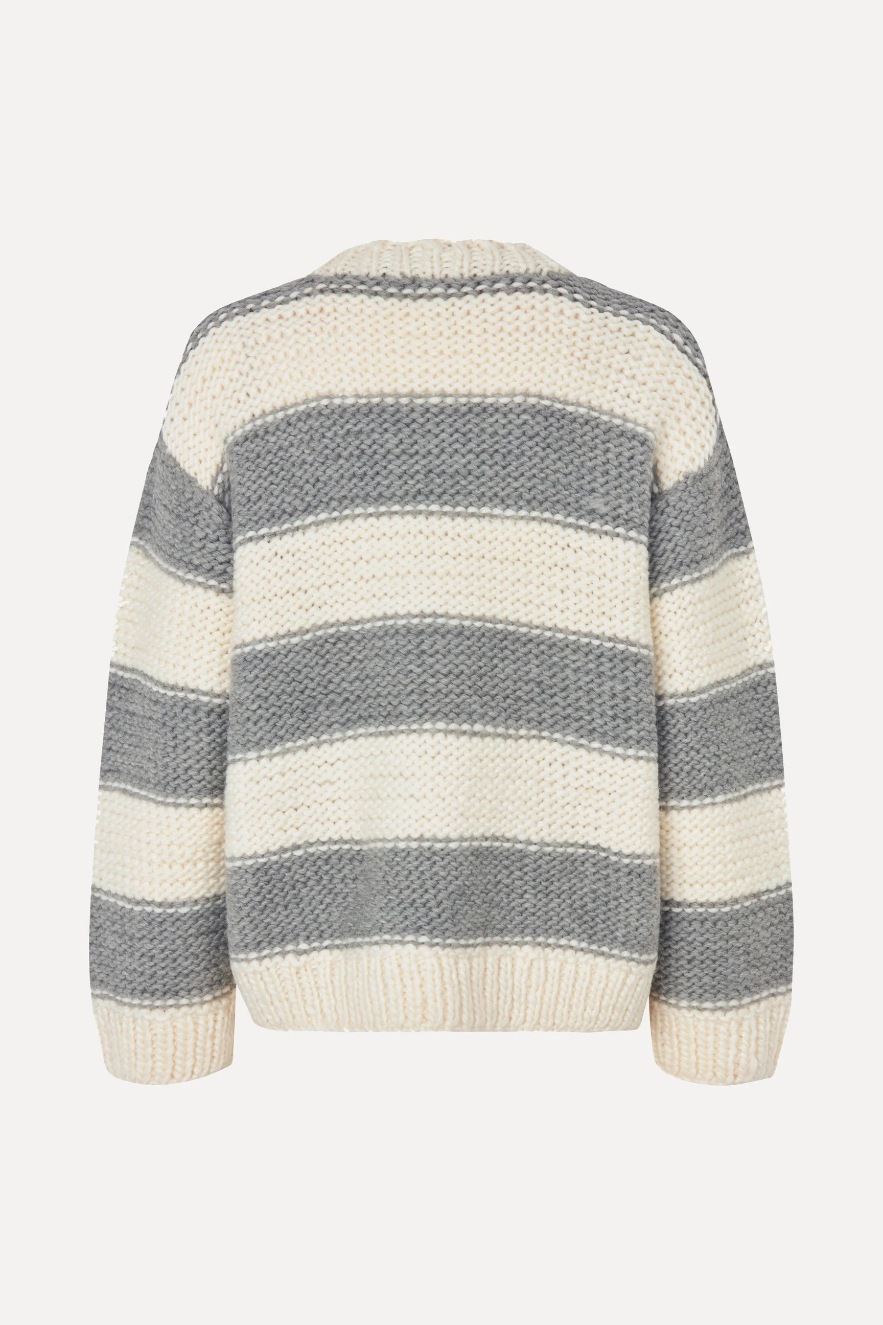 STINE GOYA Pullover "Handknit" grey and bold