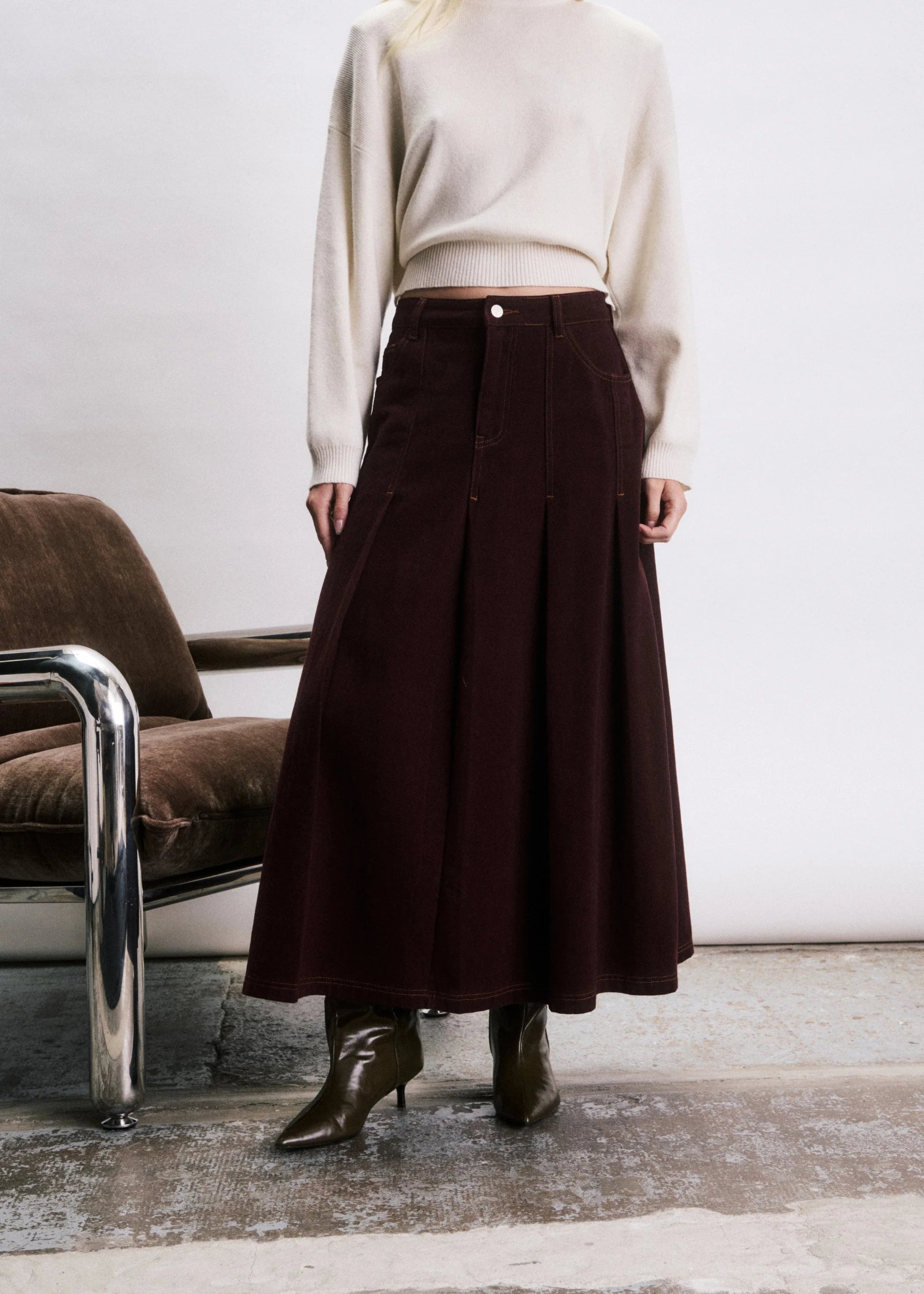 JIJI Skirt "Kai" bordeaux