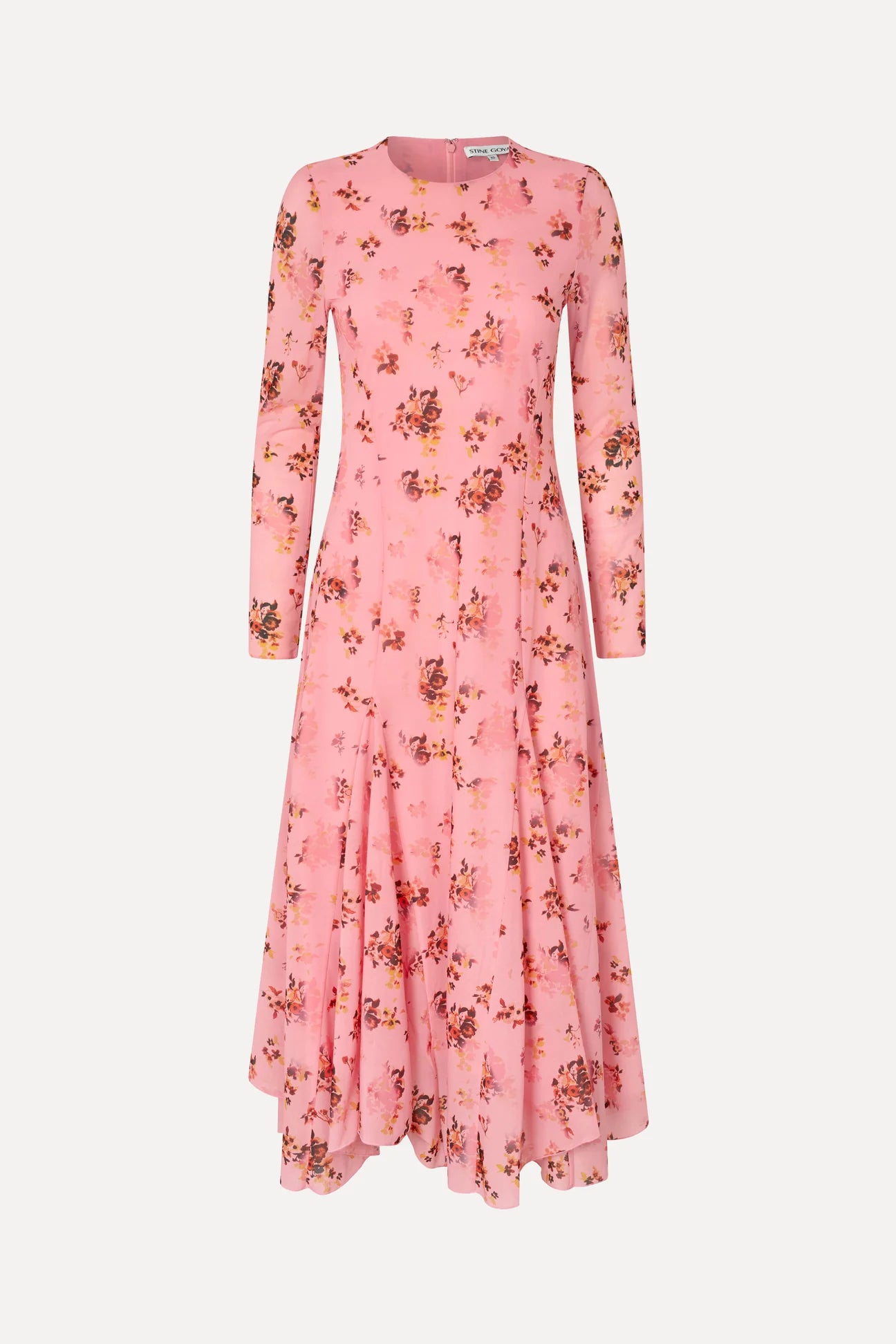 STINE GOYA Ruffling midi dress pink magnolia