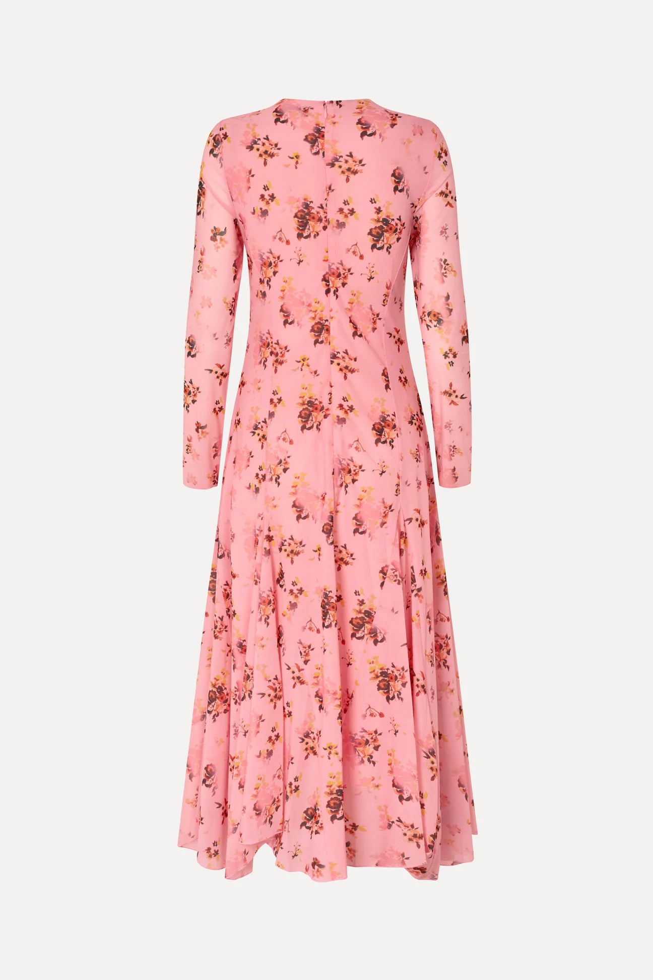 STINE GOYA Ruffling midi dress pink magnolia
