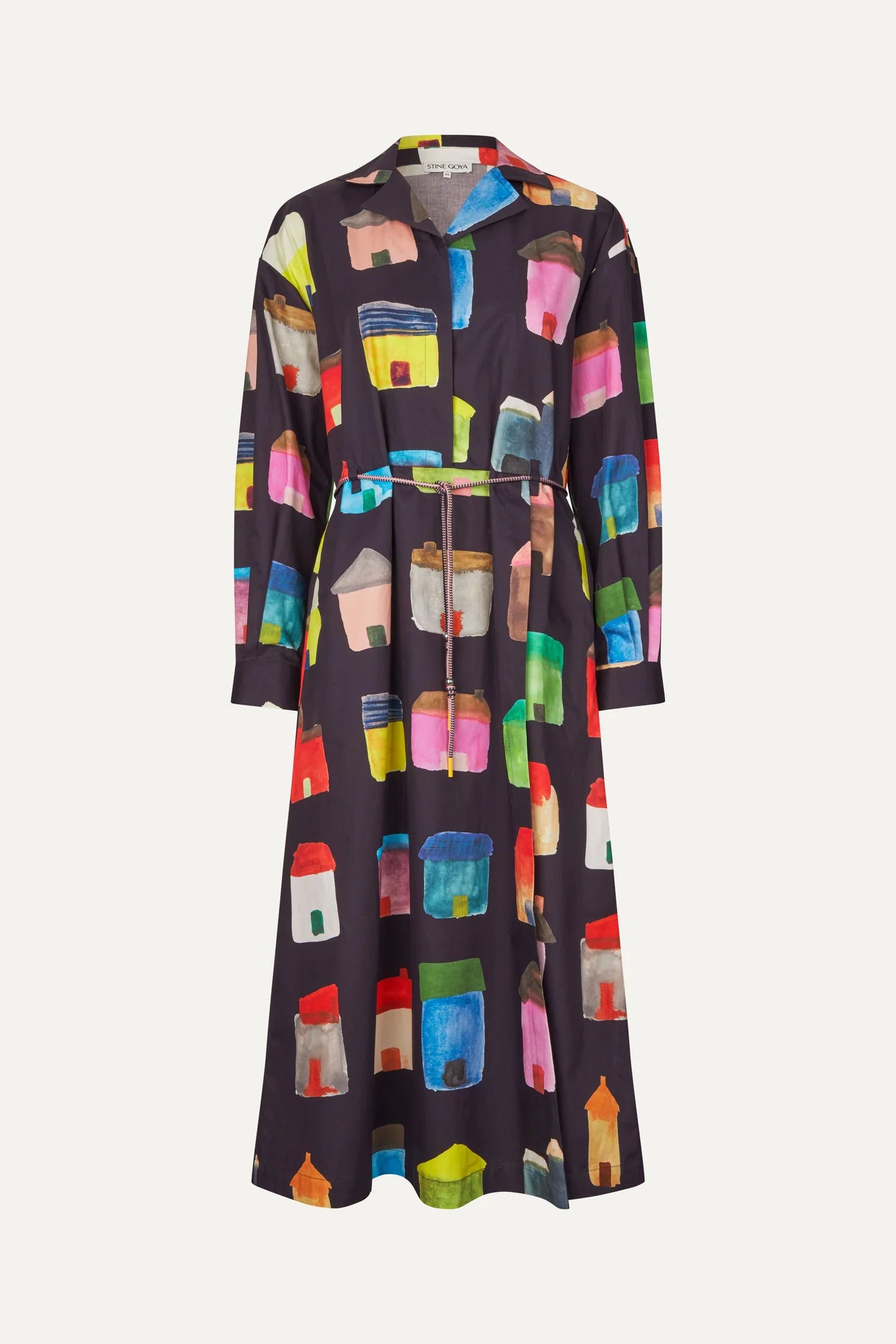 STINE GOYA Workwear Midi Dress "Refugios"