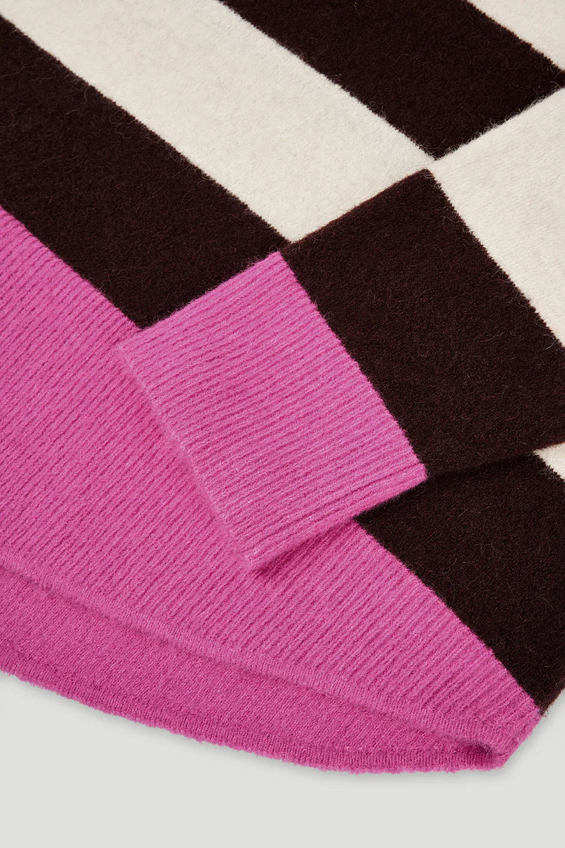 OH APRIL Knit Polo "Maya" truffle stripe