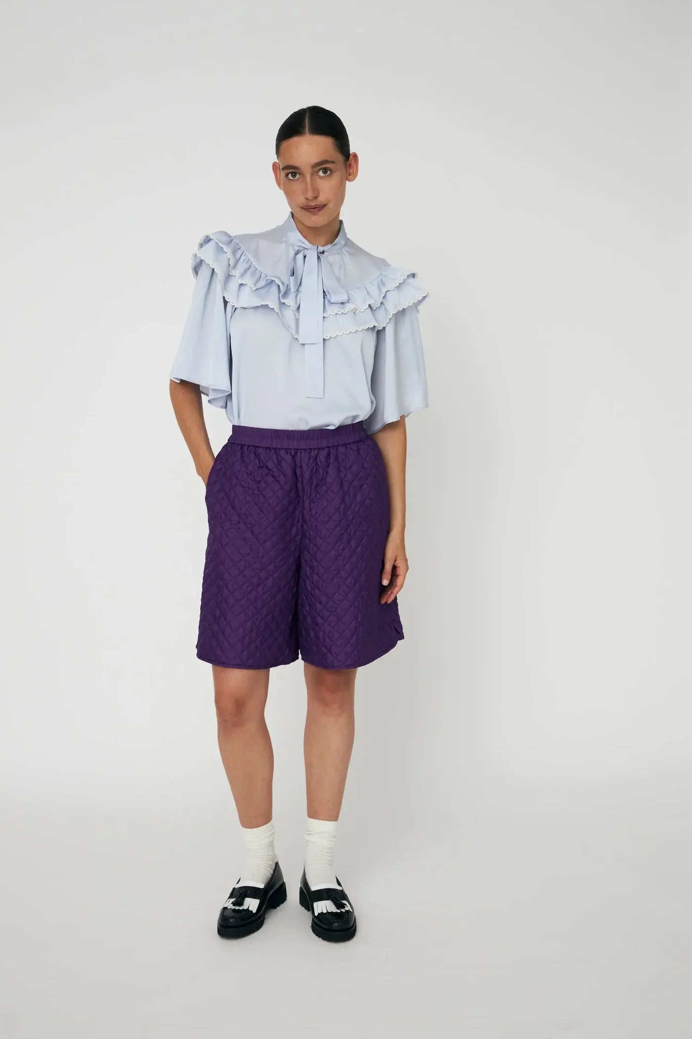 STELLA NOVA Shorts Quilted purple