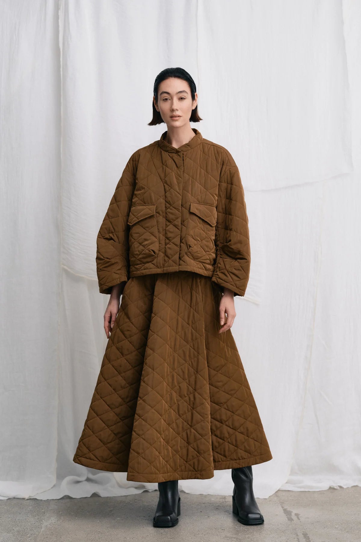 RABENS SALONER Skirt "Bisharo" chestnut