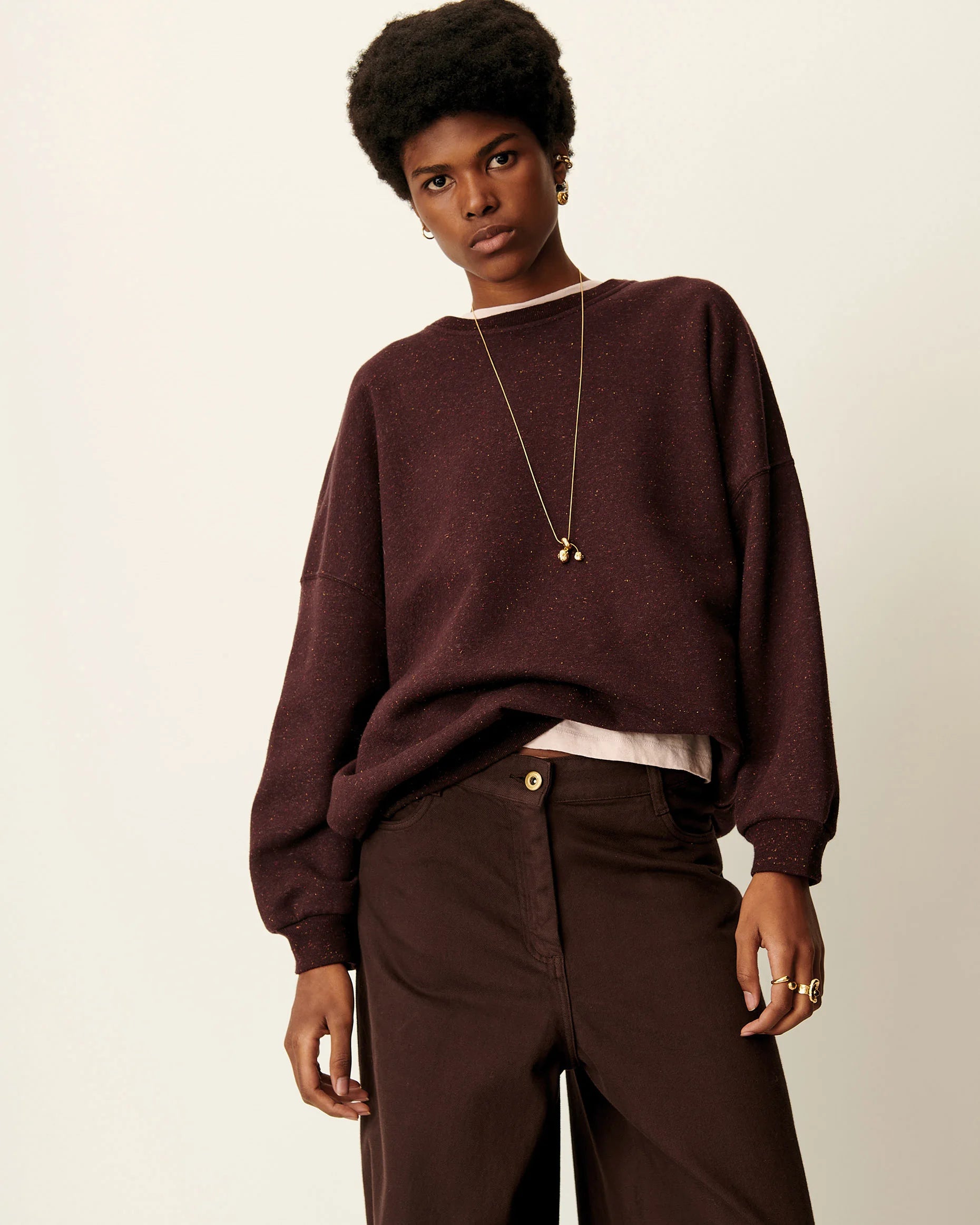 SESSUN Sweater "Chebbi" ganache