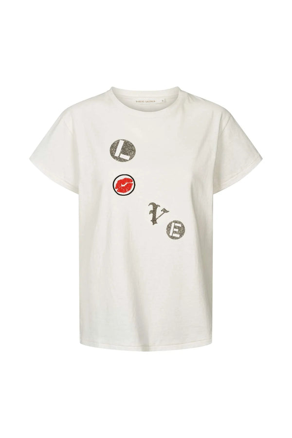 Rabens Saloner T-Shirt Ambla white Love