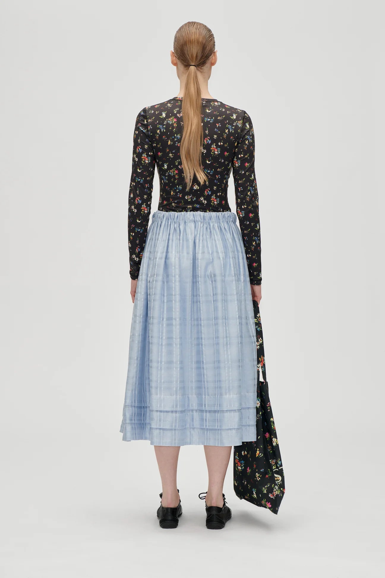 STINE GOYA Skirt "Sheer organza" blue
