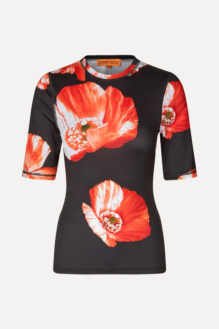 Stine Goya Top SGMinerva Opium Poppies
