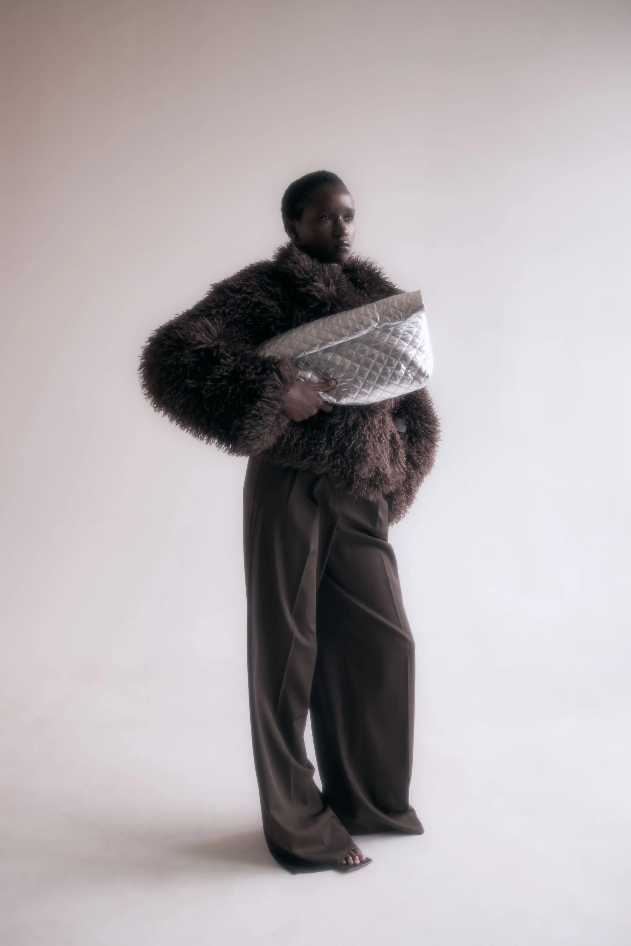 JULIA SKERGETH "The oversized clutch" silver