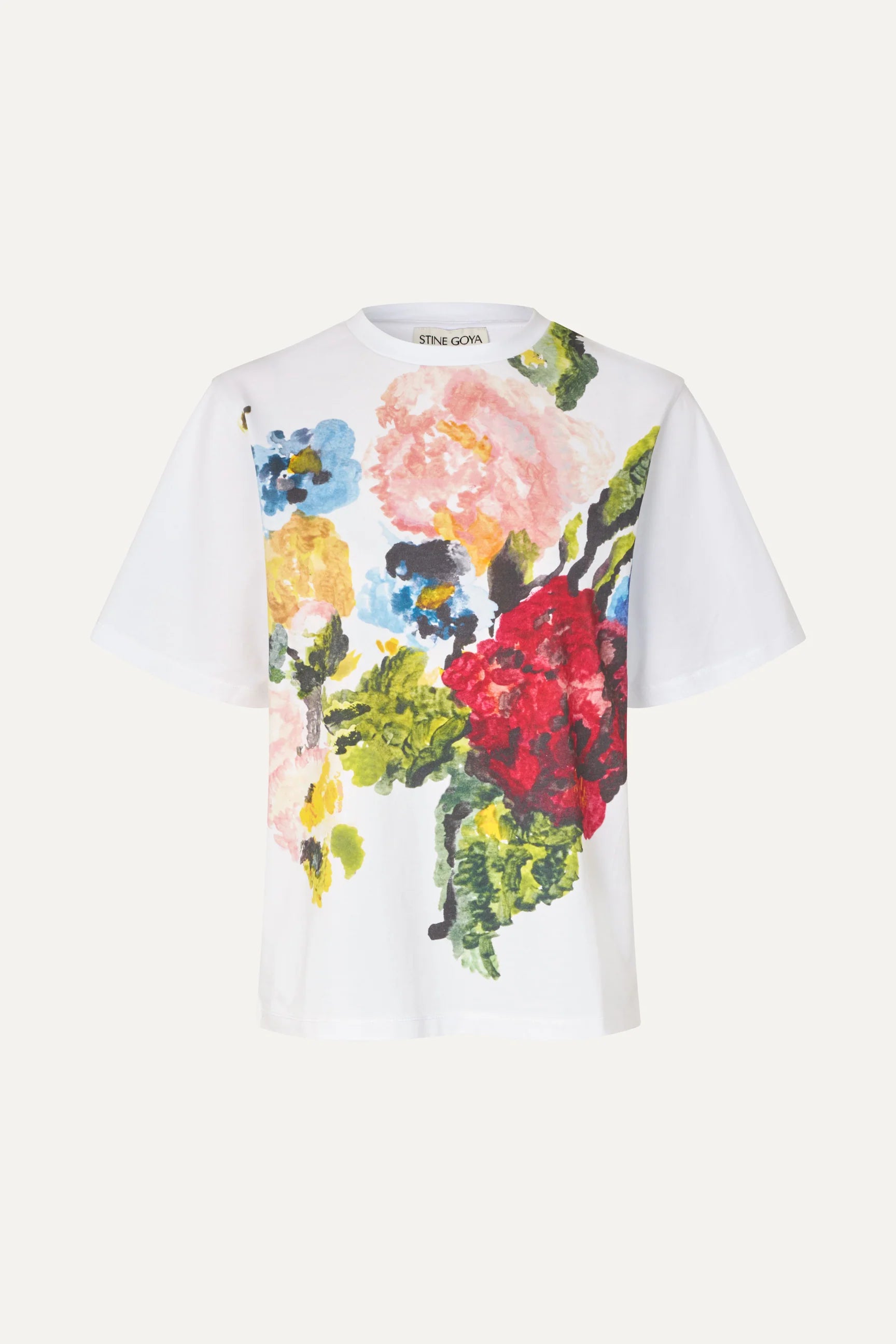 STINE GOYA T-Shirt "Ephemeral bloom" white