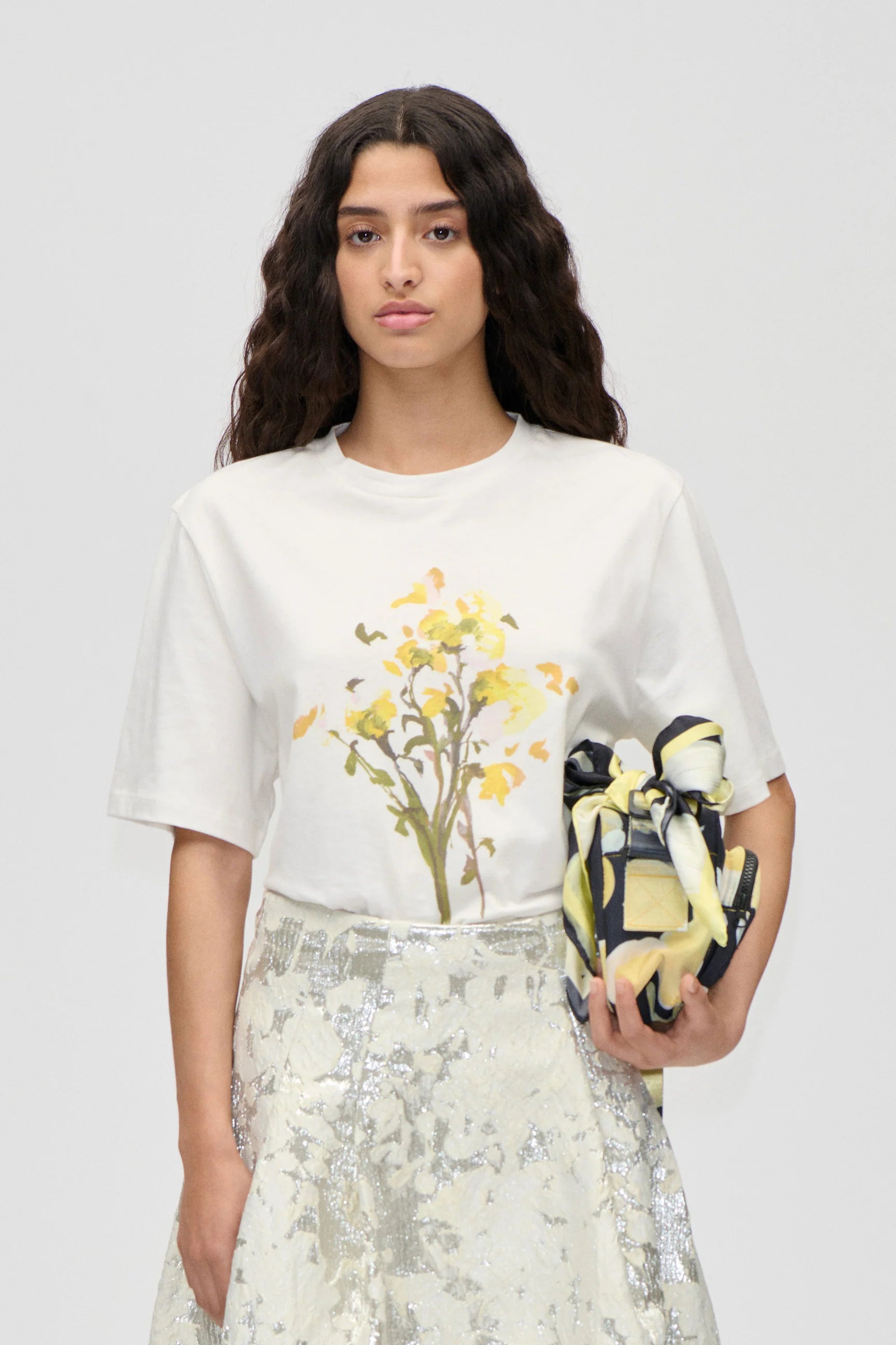 STINE GOYA T-Shirt "Petunia Bouquet" white