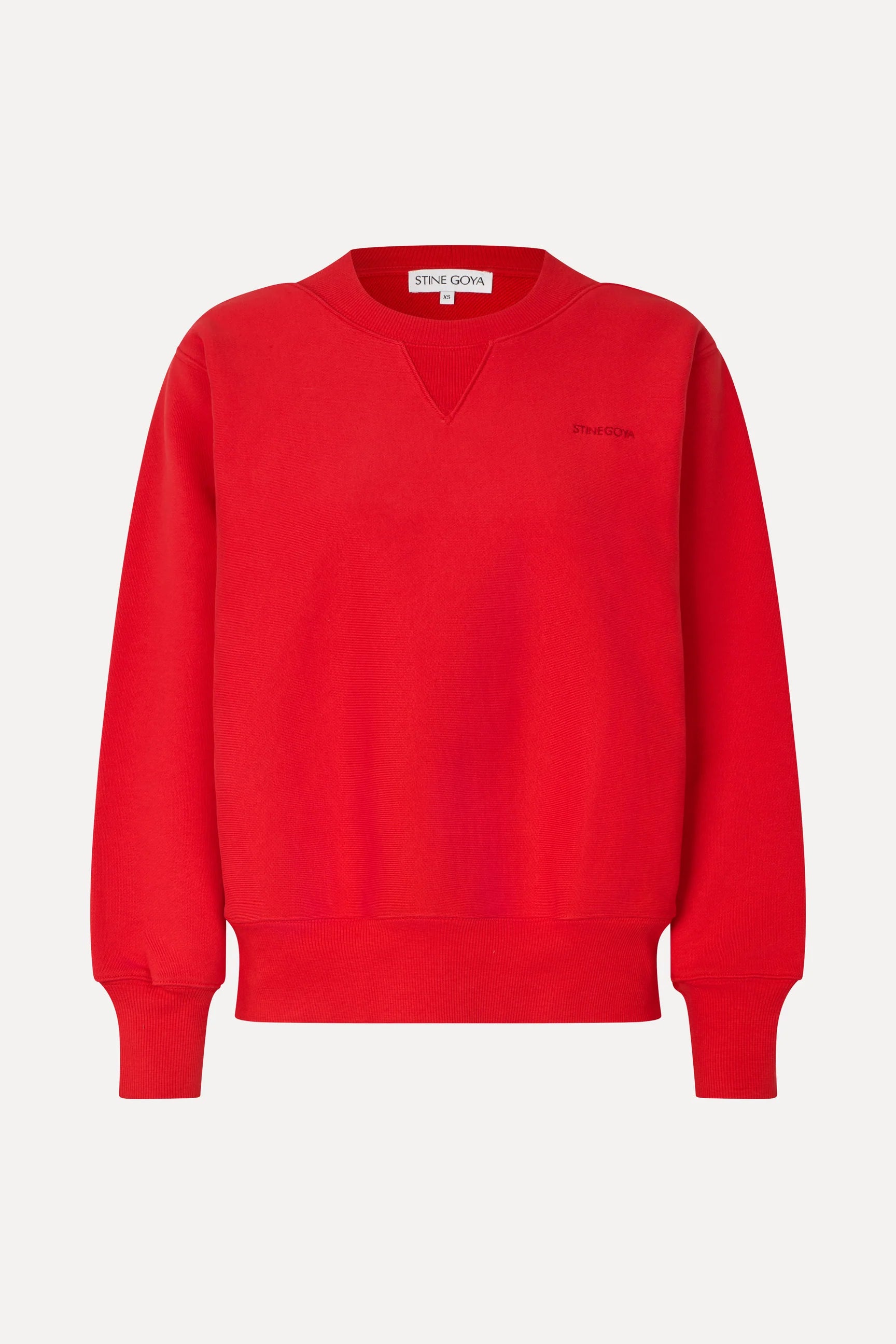 STINE GOYA Sweater "Side panel" fiery red