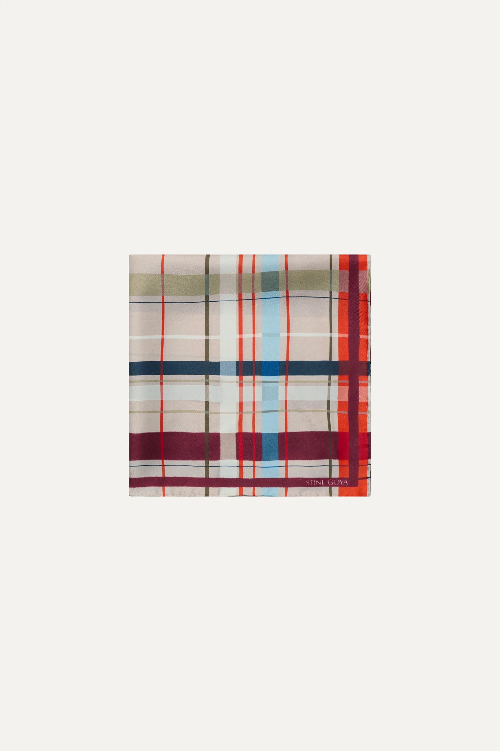 STINE GOYA Scarf "Scarlet grid"