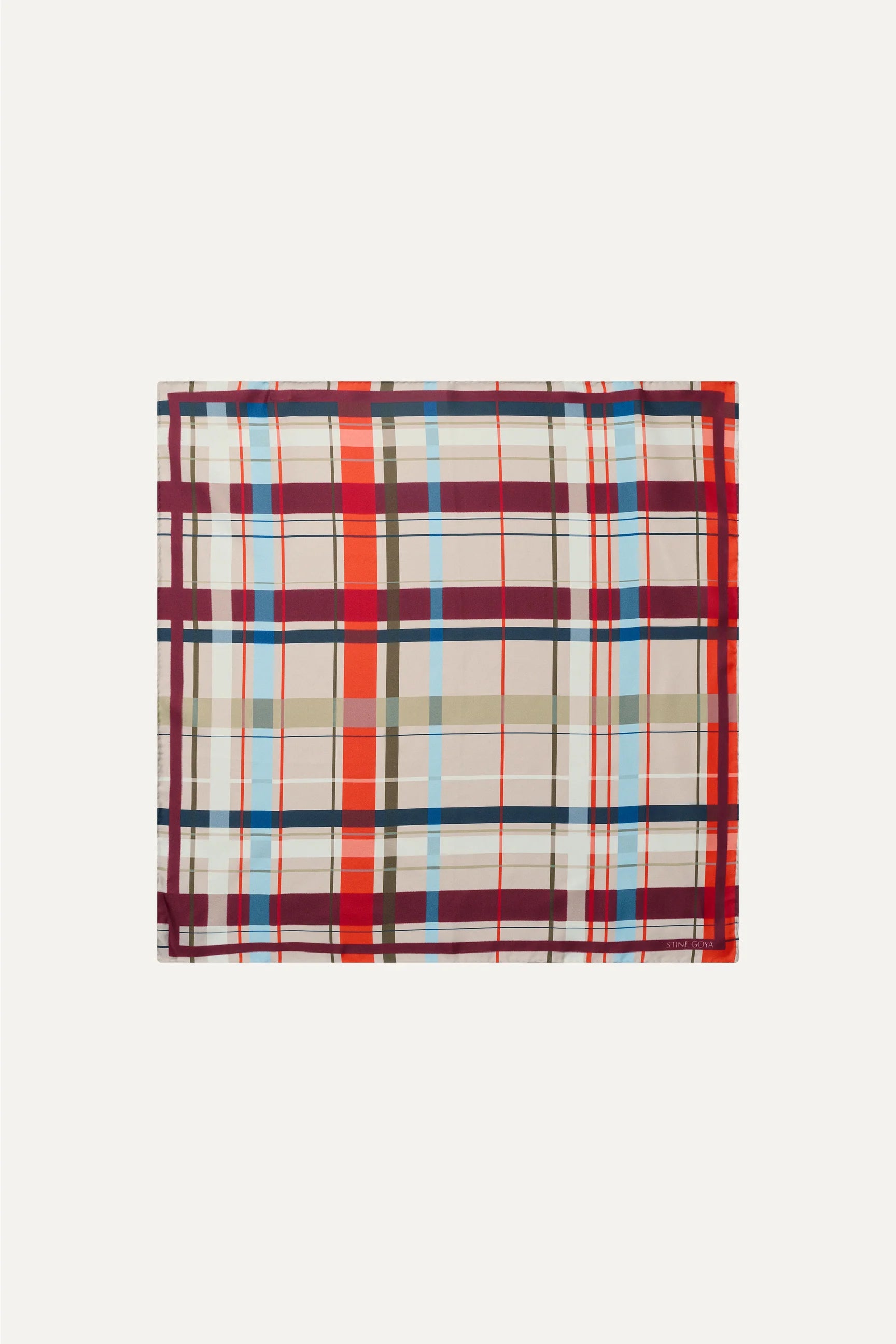 STINE GOYA Scarf "Scarlet grid"