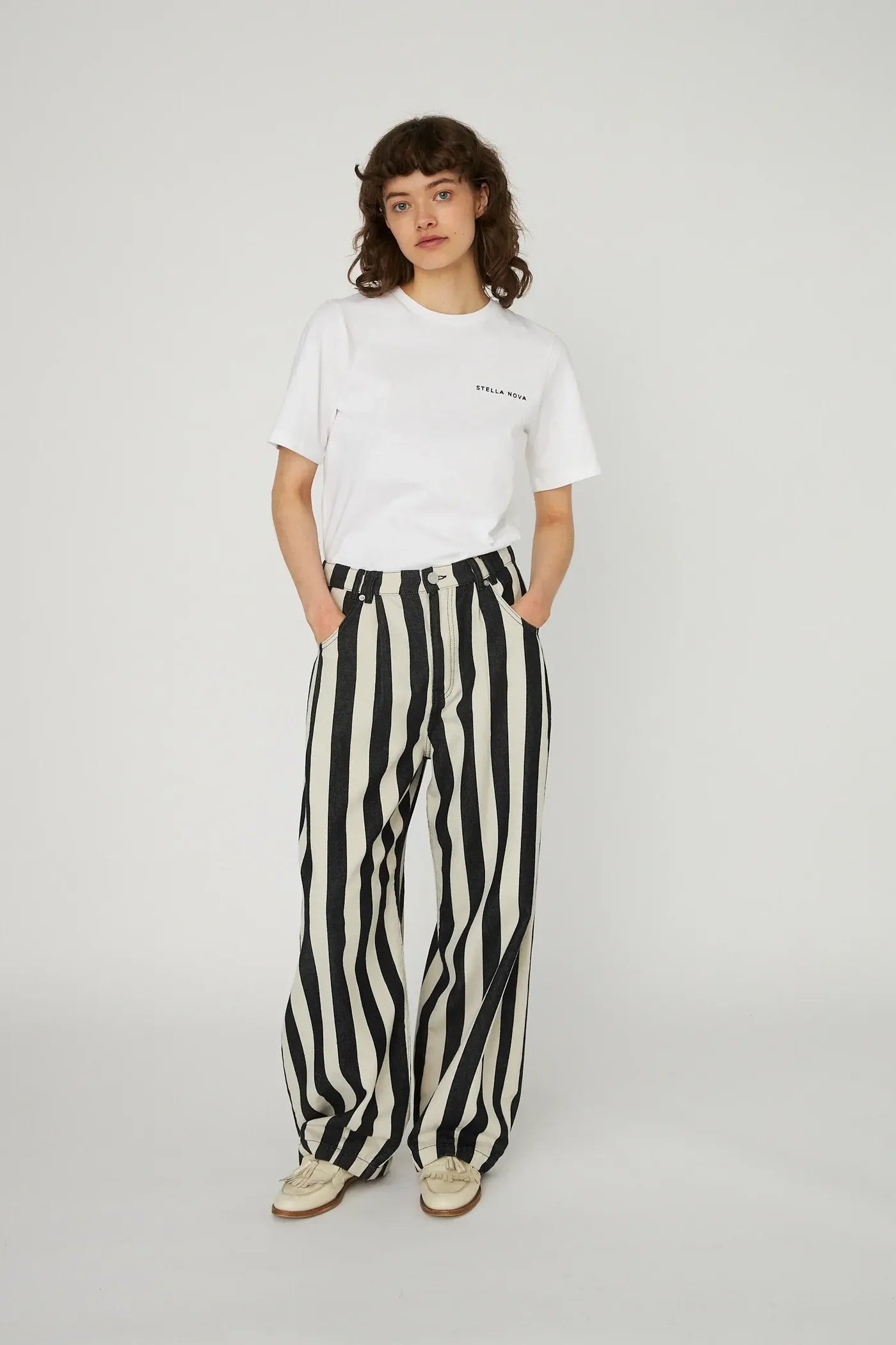 STELLA NOVA Pants striped baggy